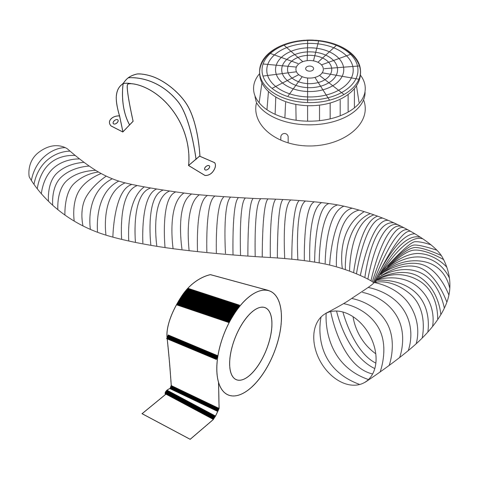 Prestige Installation Kit Aluminum Pipe For Chimneys (Thick & High-Quality, 70681, Silver)