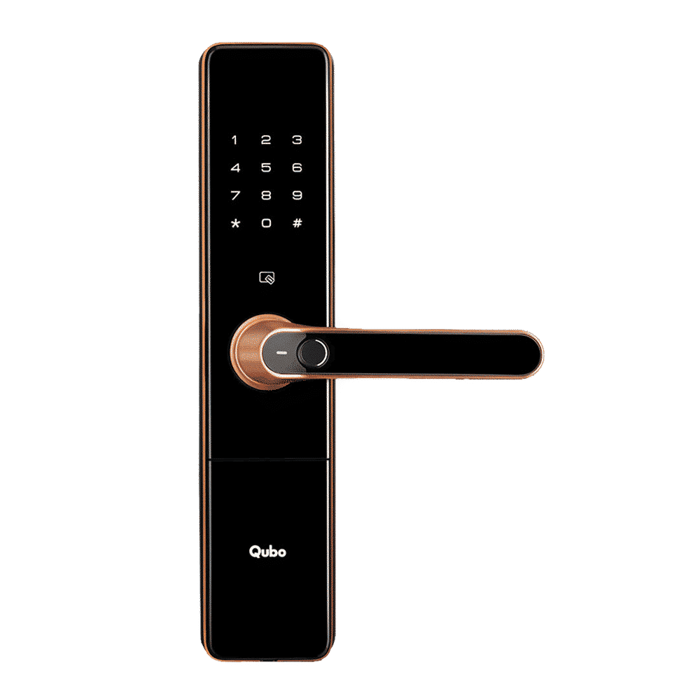 Qubo Smart Door Lock (Voice Assistant, OC-HLM01CU1, Copper)