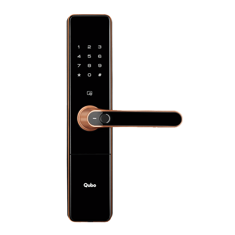 Qubo Smart Door Lock (Voice Assistant, OC-HLM01CU1, Copper)