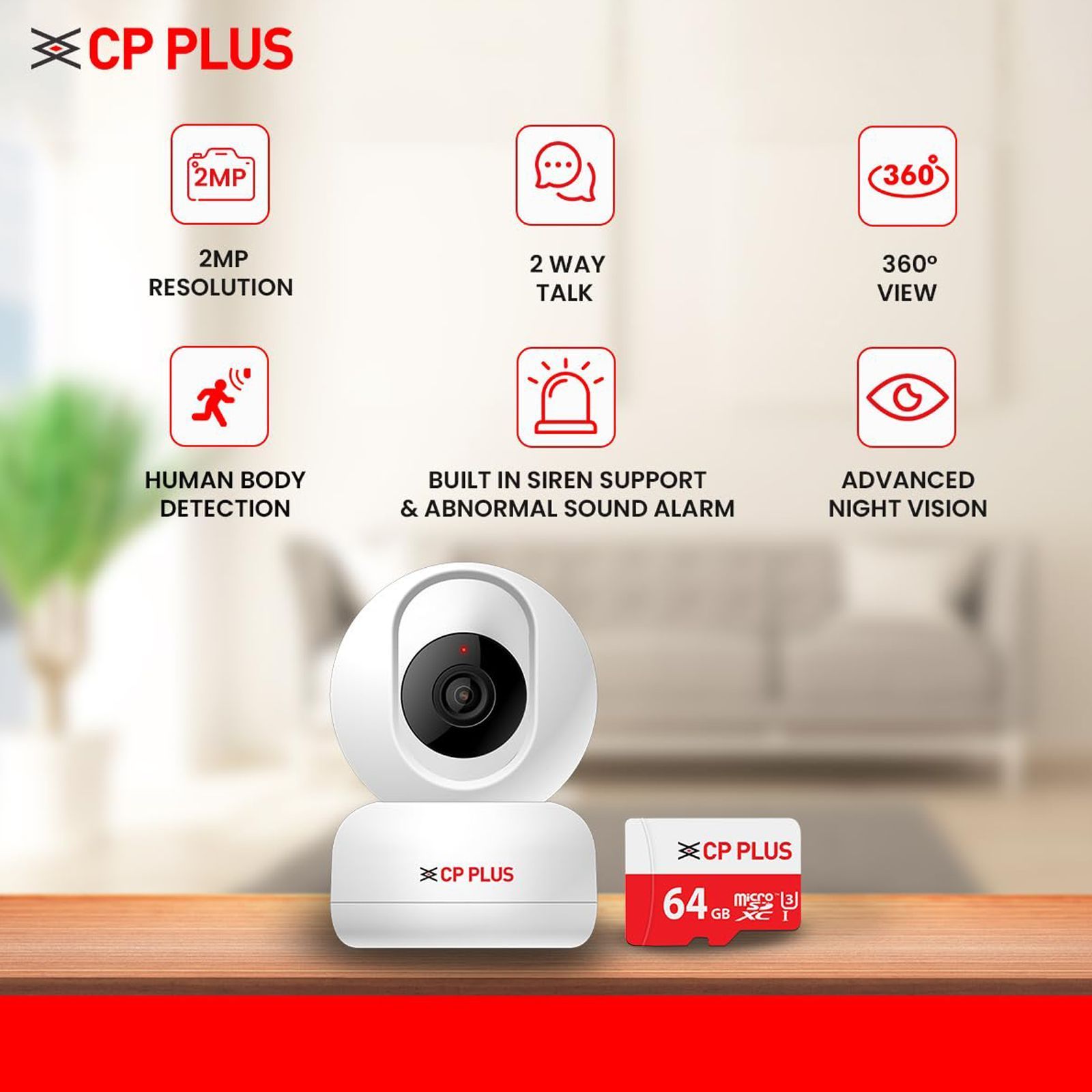 Buy CP PLUS ezyKam Plus Full HD WiFi Dome CCTV Security Camera