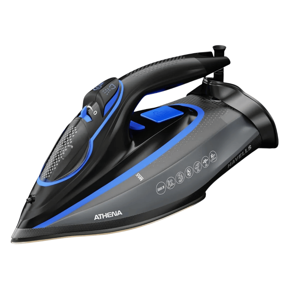 HAVELLS Athena 3000 Watts 320 ml  Steam Iron (Smart i-Sense, Black)