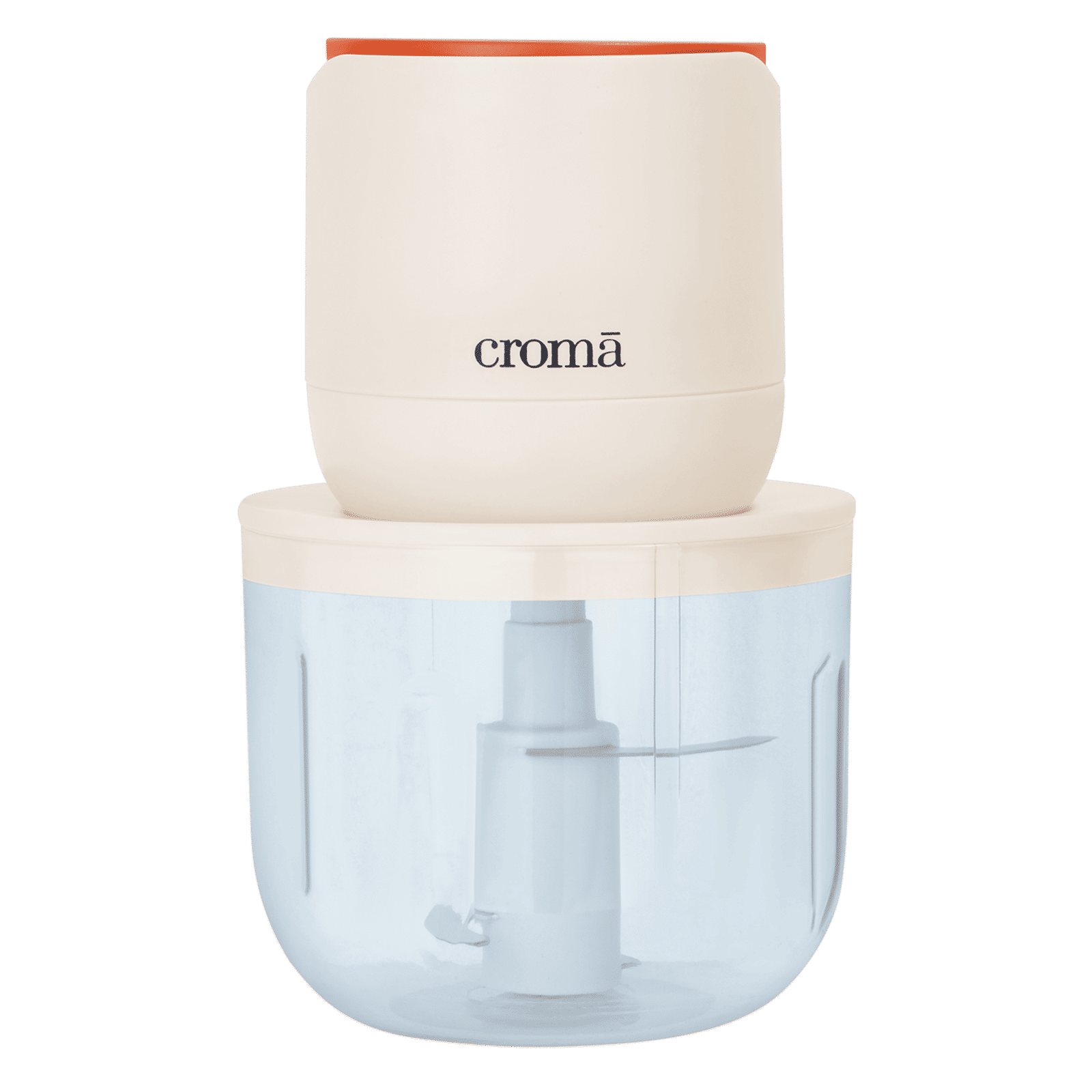 Croma 30 Watt Rechargeable Electric Vegetable & Fruit Chopper with 2 Blades (Beige)