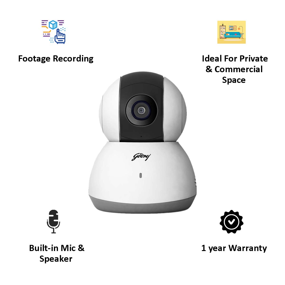 Wifi Camera Godrej Home Camera Buy Godrej Eve PT Security Camera