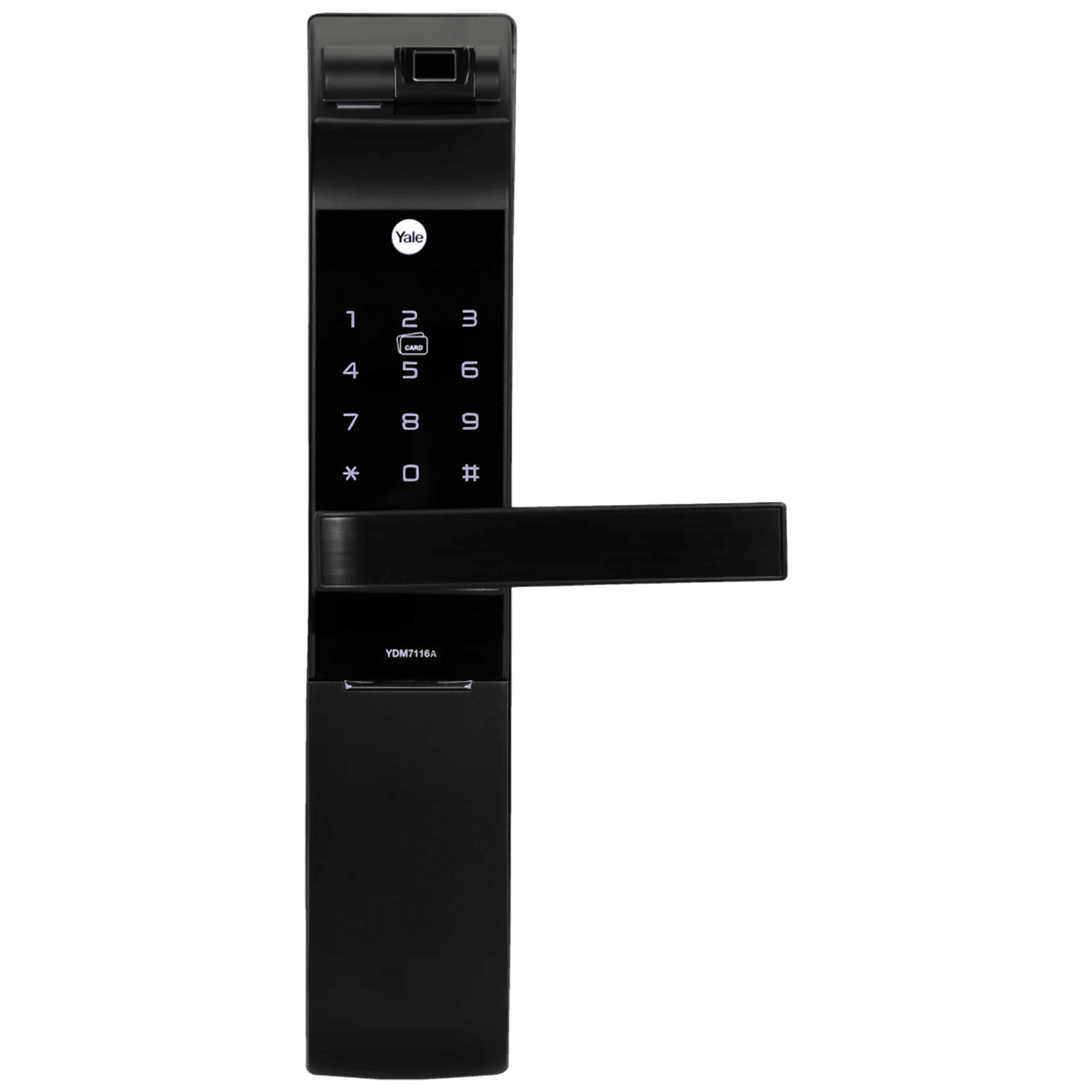 Yale Digital Smart Lock (One Touch Fingerprint Verification Method, YDM 7116A, Matt Black)