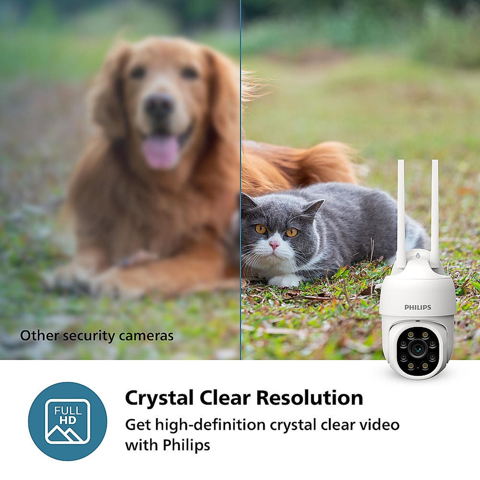 Buy PHILIPS HSP3800 360 Degree Outdoor CCTV Security Camera (IP65