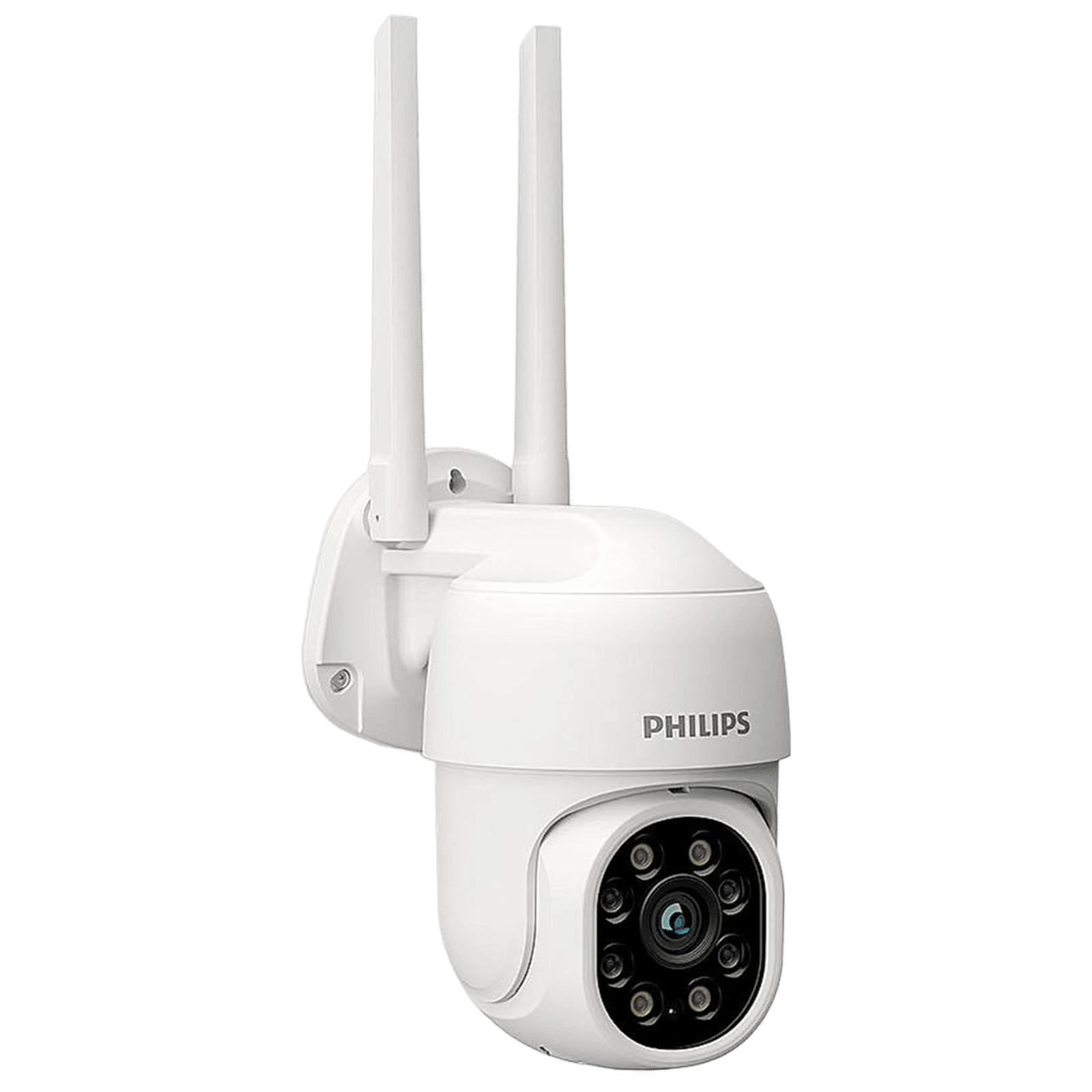 PHILIPS HSP3800 360 Degree Outdoor CCTV Security Camera (IP65 Weatherproof Rating, White)