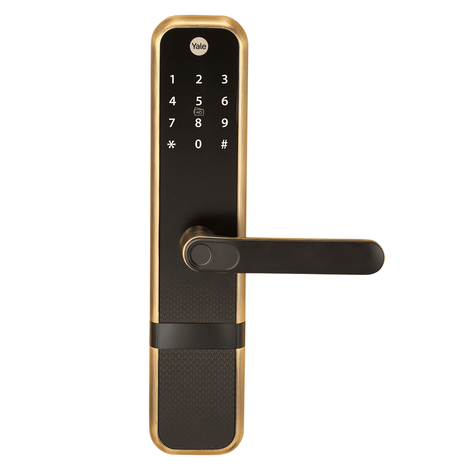 Yale Zuri Digital Lock (Fingerprint, PIN, RFID & Manual Key Access, YZuri/AB, Antique Bronze)