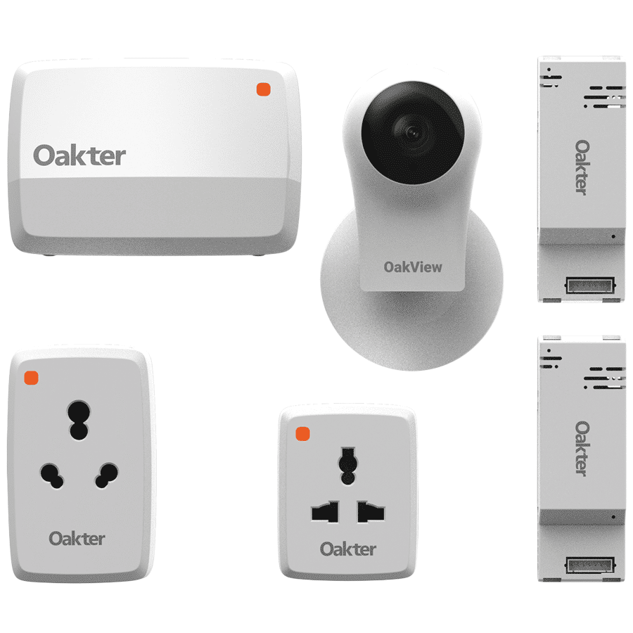 Oakter Smart Home Device and Intelli Cami Kit (White)