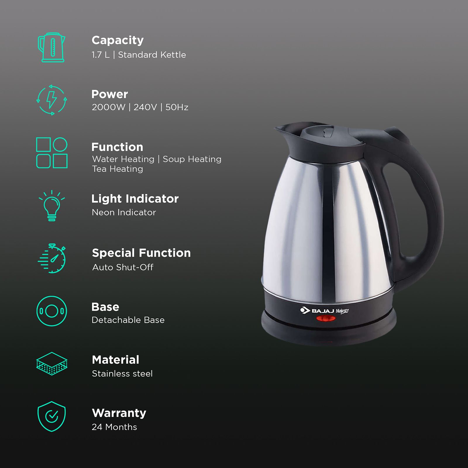 Heating Element Bajaj Majesty Ktx 15 Litre Kettle Buy BAJAJ