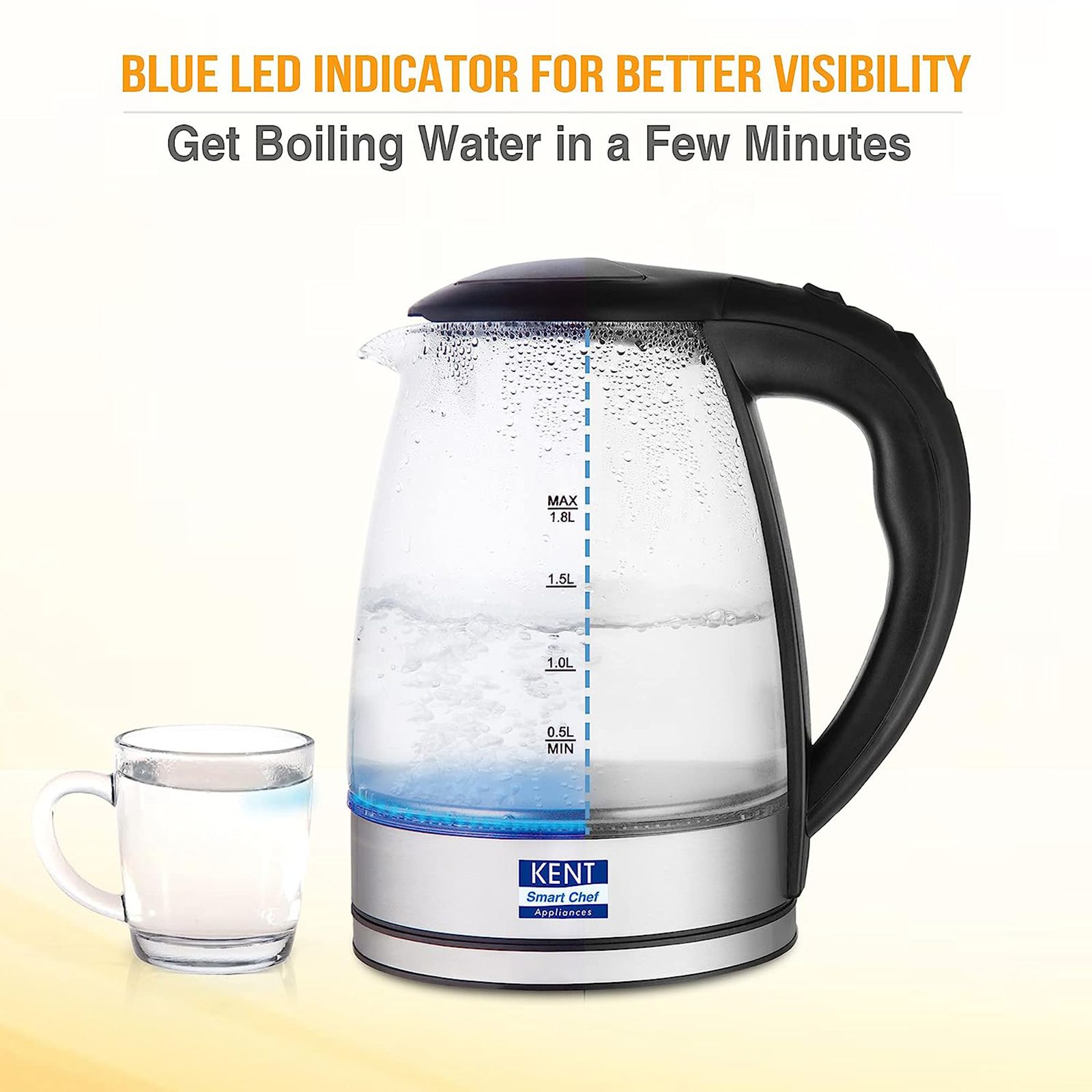 Buy KENT Elegant 2000 Watt Litre Electric Kettle with 360