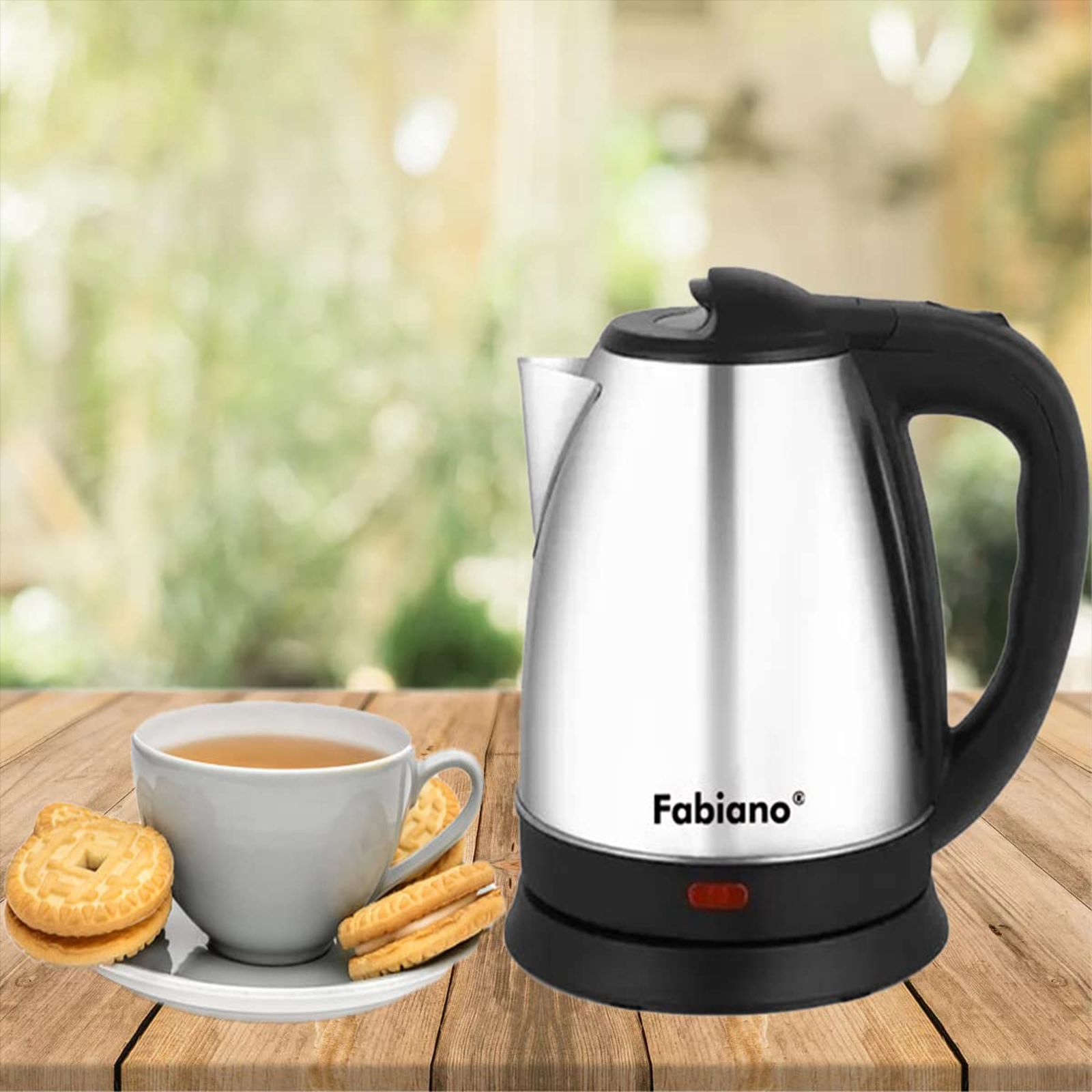Fabiano E-15 1500 Watt Litre Electric Kettle with Cool Touch Handle  (Silver)