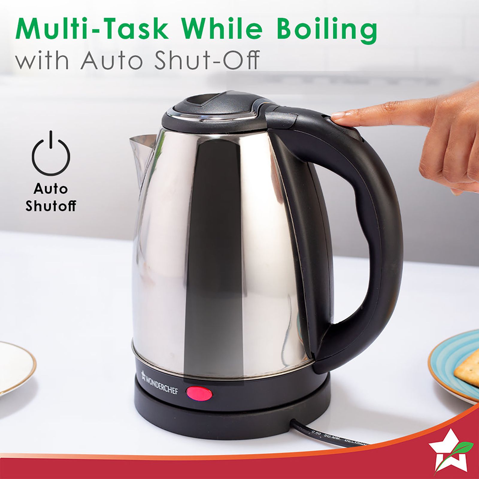 Buy WONDERCHEF Crescent 1800 Watt Litre Electric Kettle with