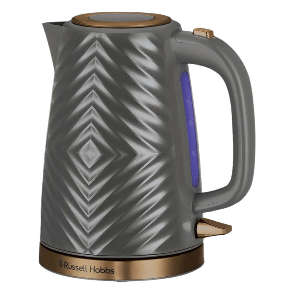 Russell Hobbs Groove 2400 Watt 1.7 Litre Electric Kettle with Perfect Pour Spout (Grey)