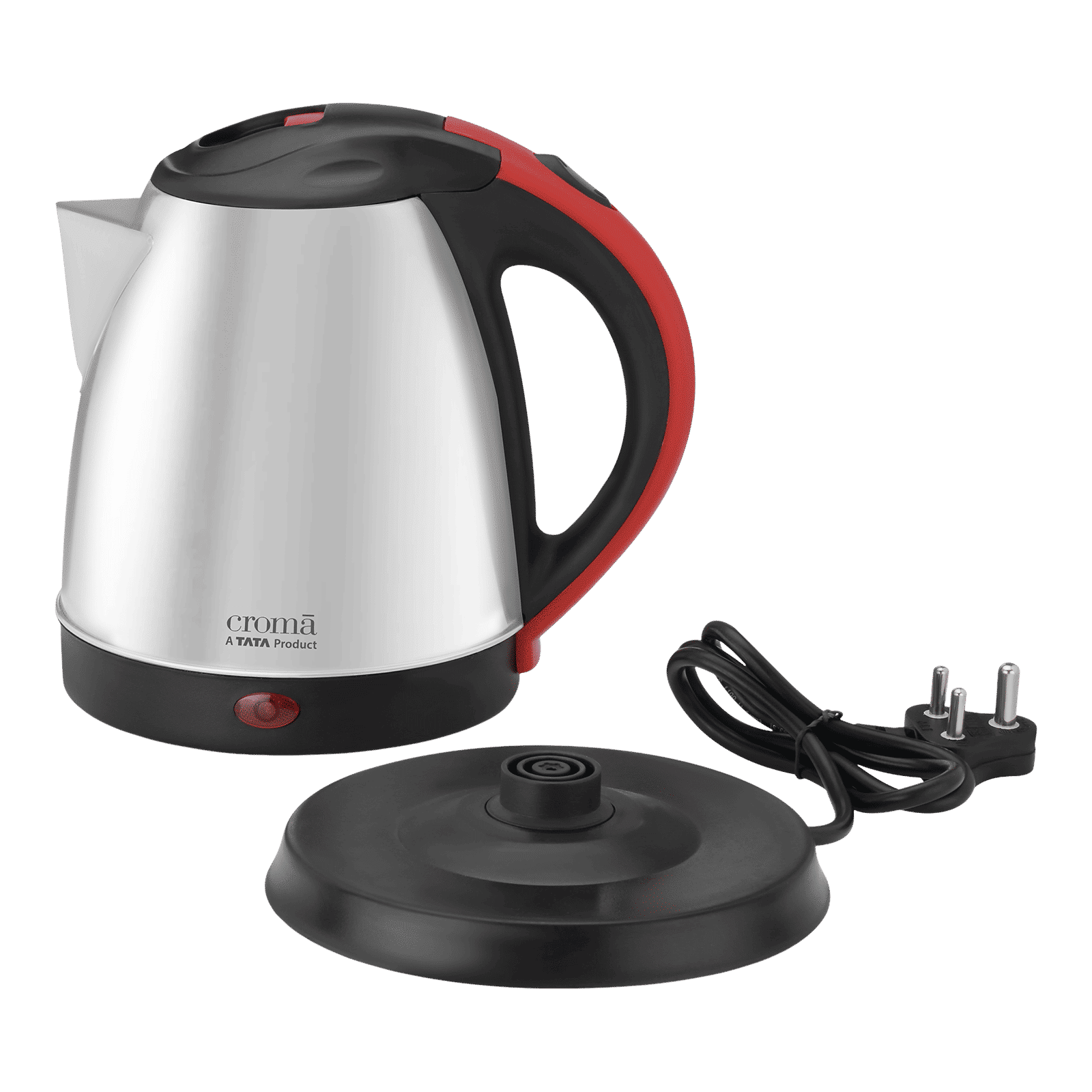Croma 1350 Watt 1.5 Litre Electric Kettle with Overload Protection (Silver)