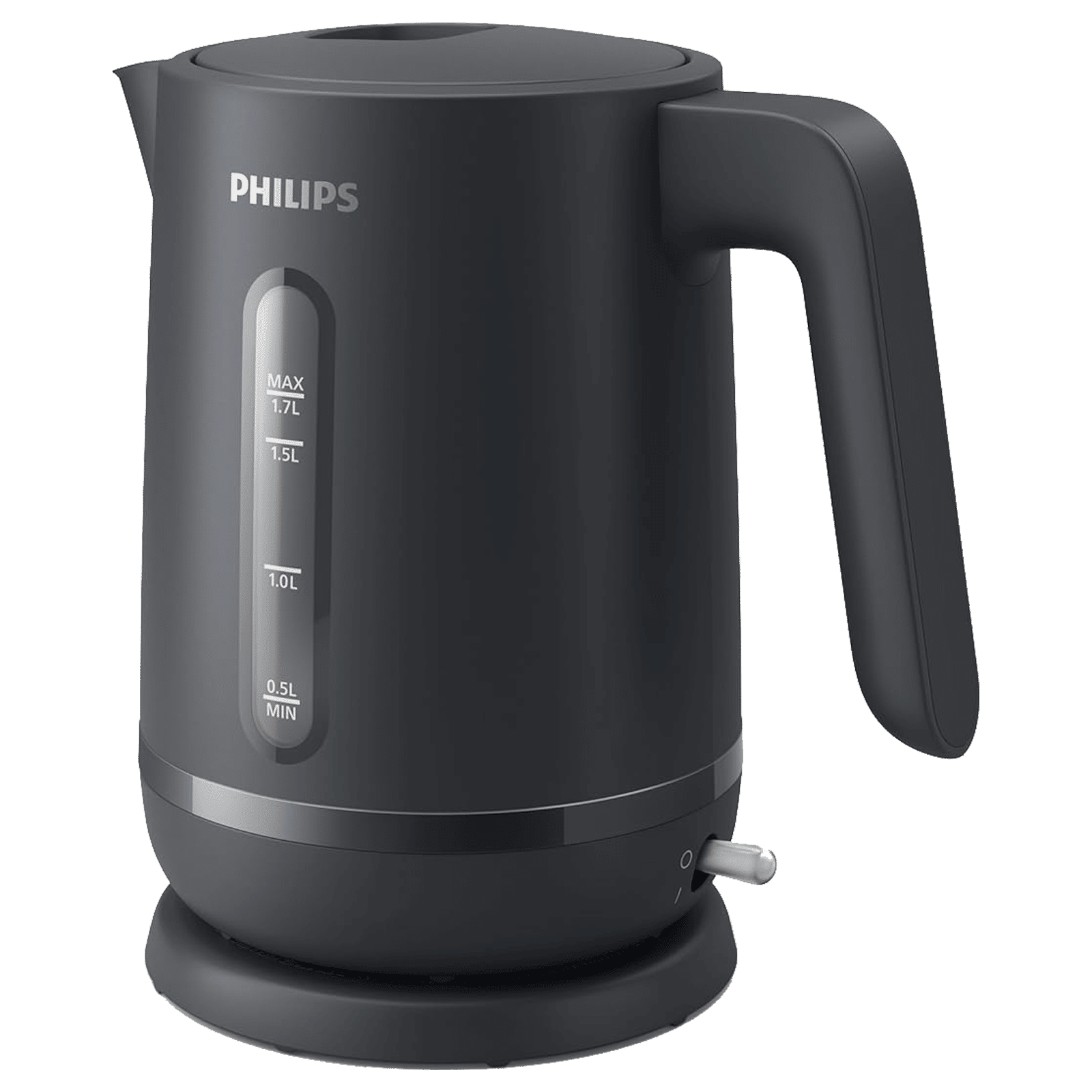 PHILIPS HD9314/90 1800 Watt 1.7 Litre Electric Kettle with Concealed Heating Element (Charcoal Grey)