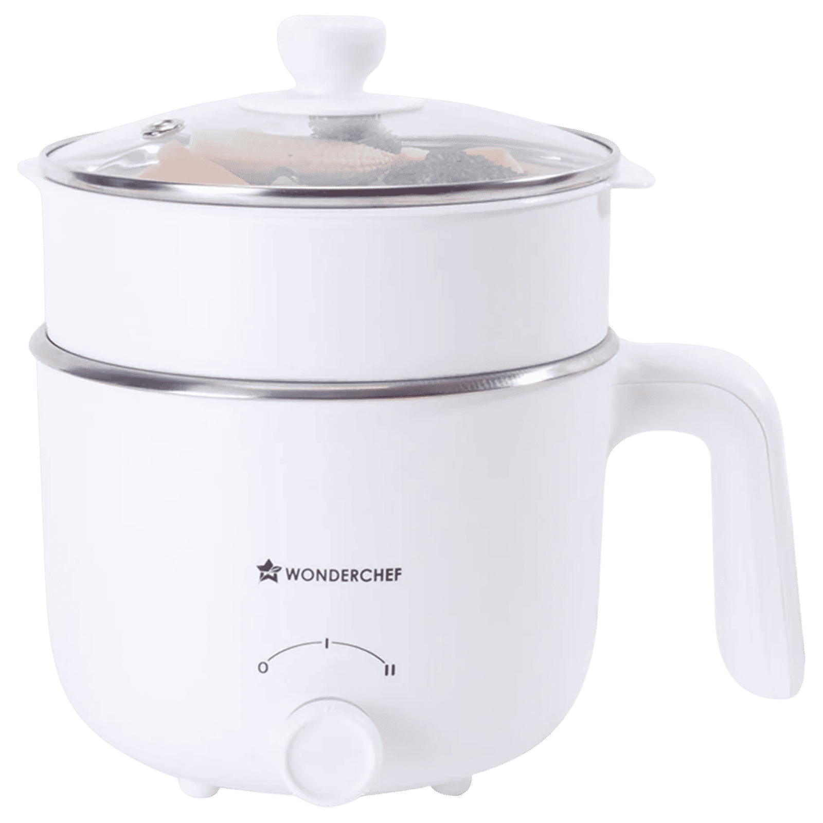WONDERCHEF Luxe 600 Watt 1.2 Litre Multi Cook Kettle with Cool Touch Exterior (Ivory)