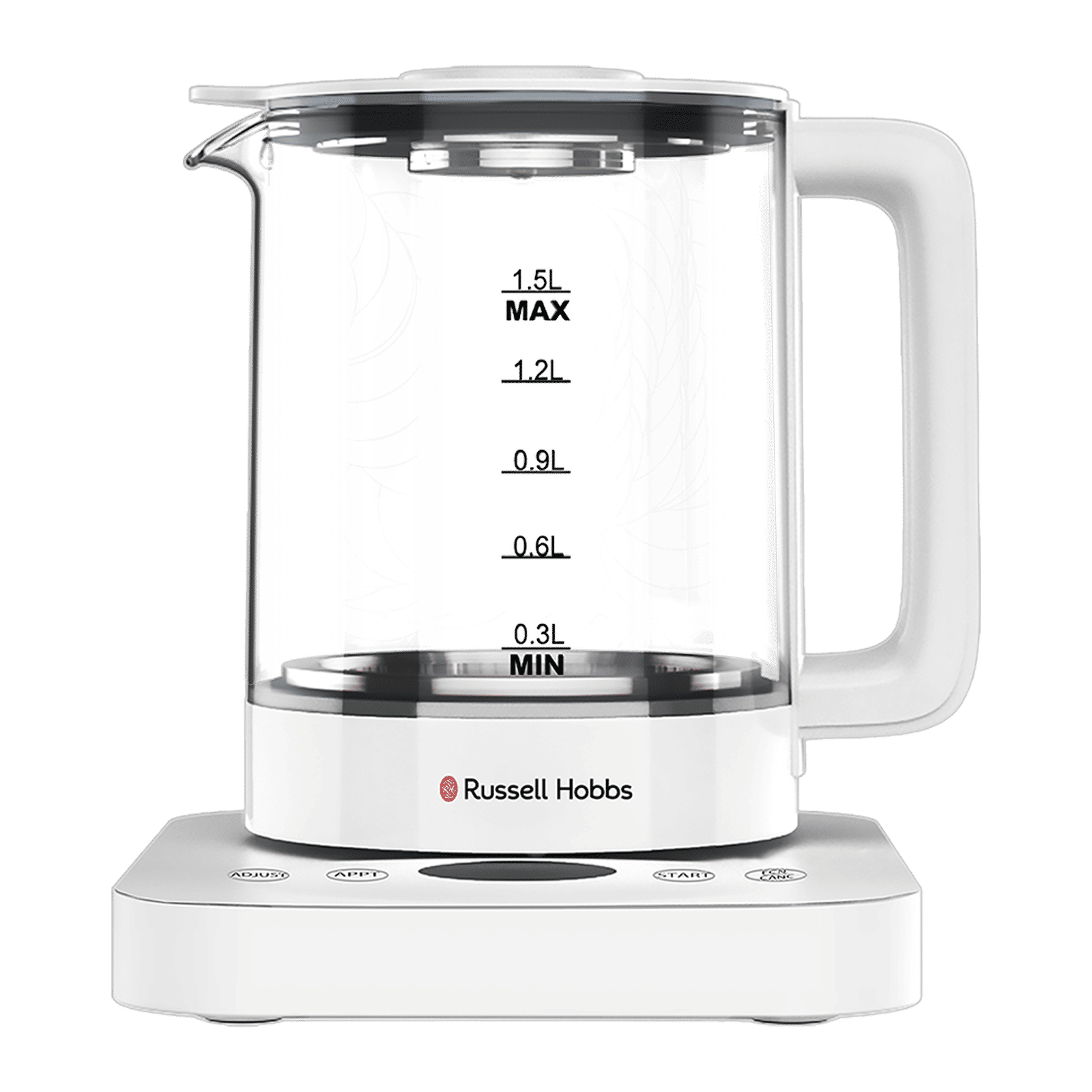 Russell Hobbs AuraLite 800 Watt 1.5 Litre Electric Kettle with Auto Shut Off (White)