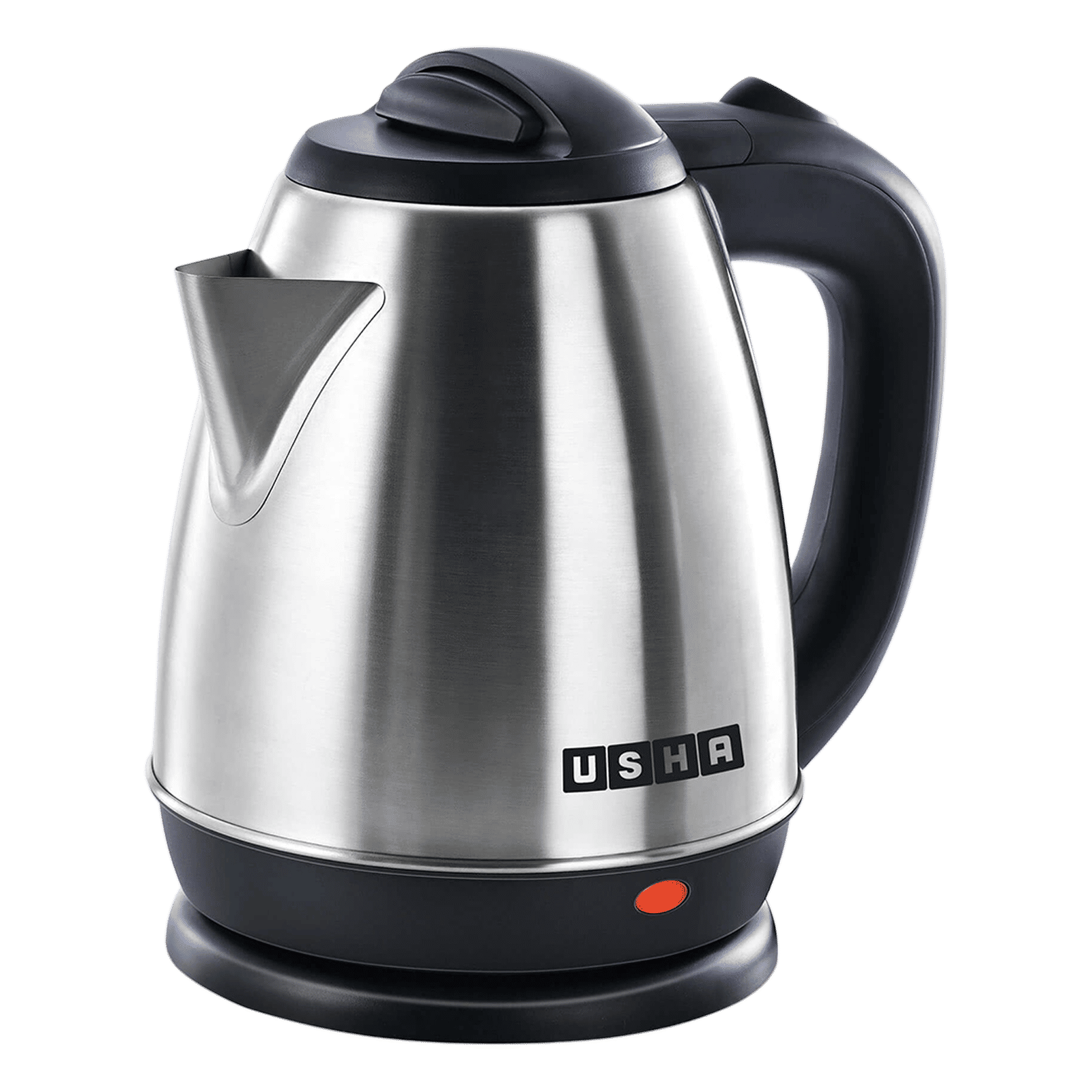 USHA 1200 Watt 1.5 Litre Electric Kettle with Food-Grade SS Body (Black)