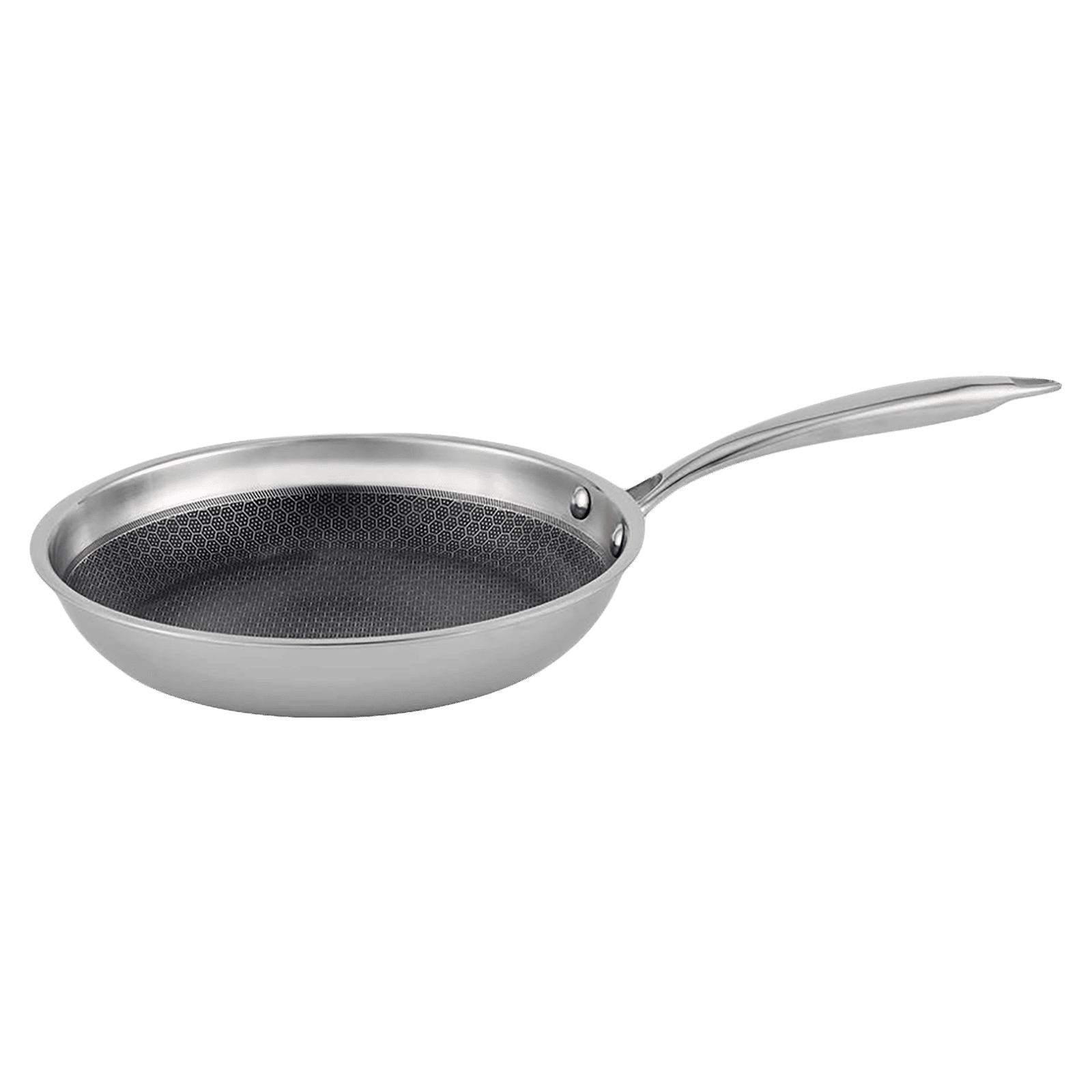 WONDERCHEF Stanton Frying Pan (304 Stainless Steel Body, 63152776, Silver)