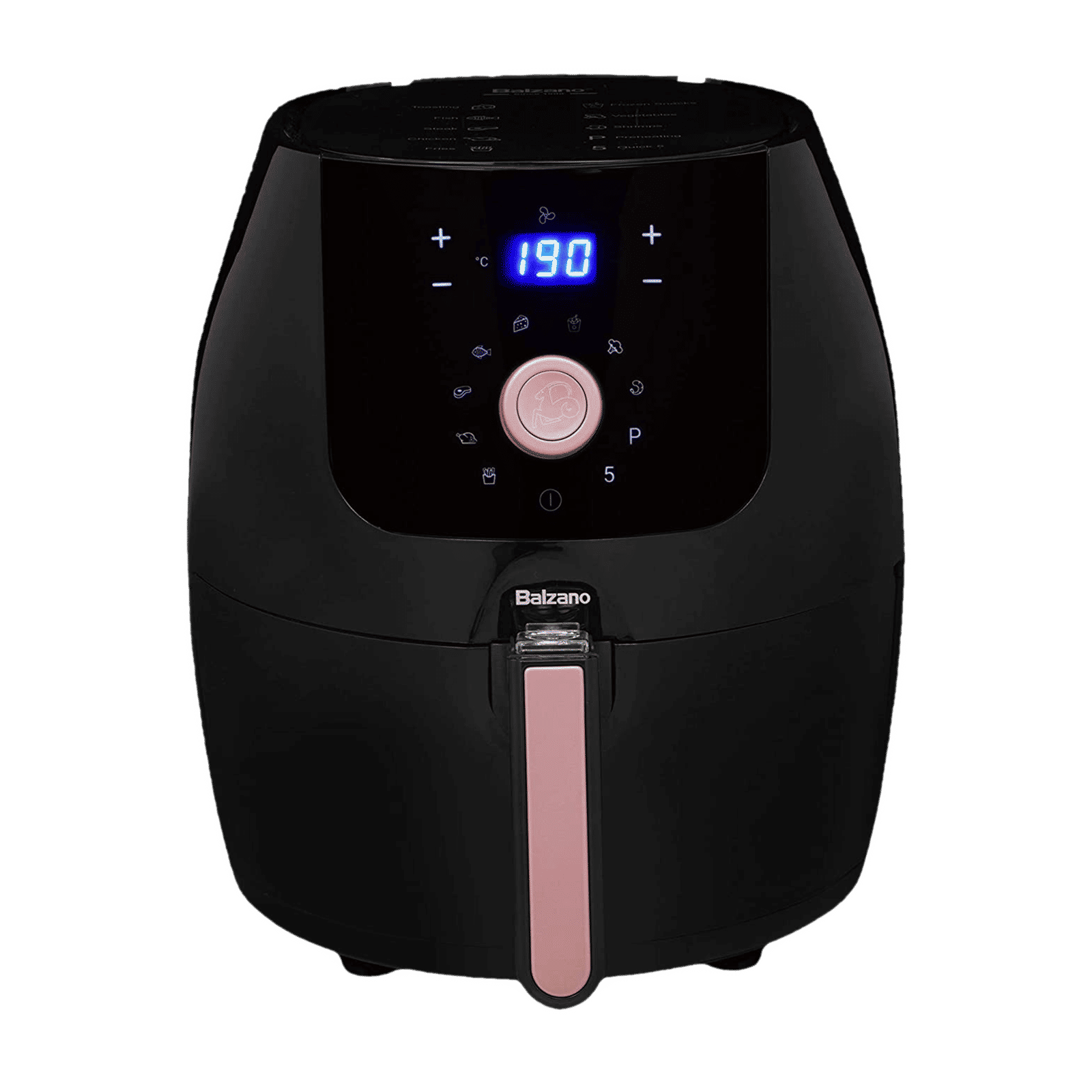 Balzano 5.5L 1700 Watt Digital Air Fryer with Rapid Heat Circulation Technology (Black)