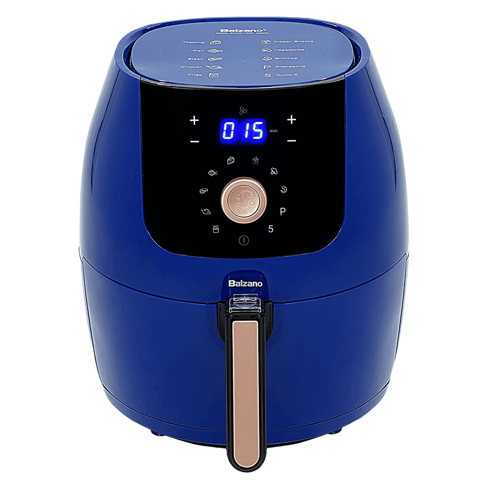 Balzano 5.5L 1700 Watt Digital Air Fryer with Rapid Heat Circulation Technology (Blue)