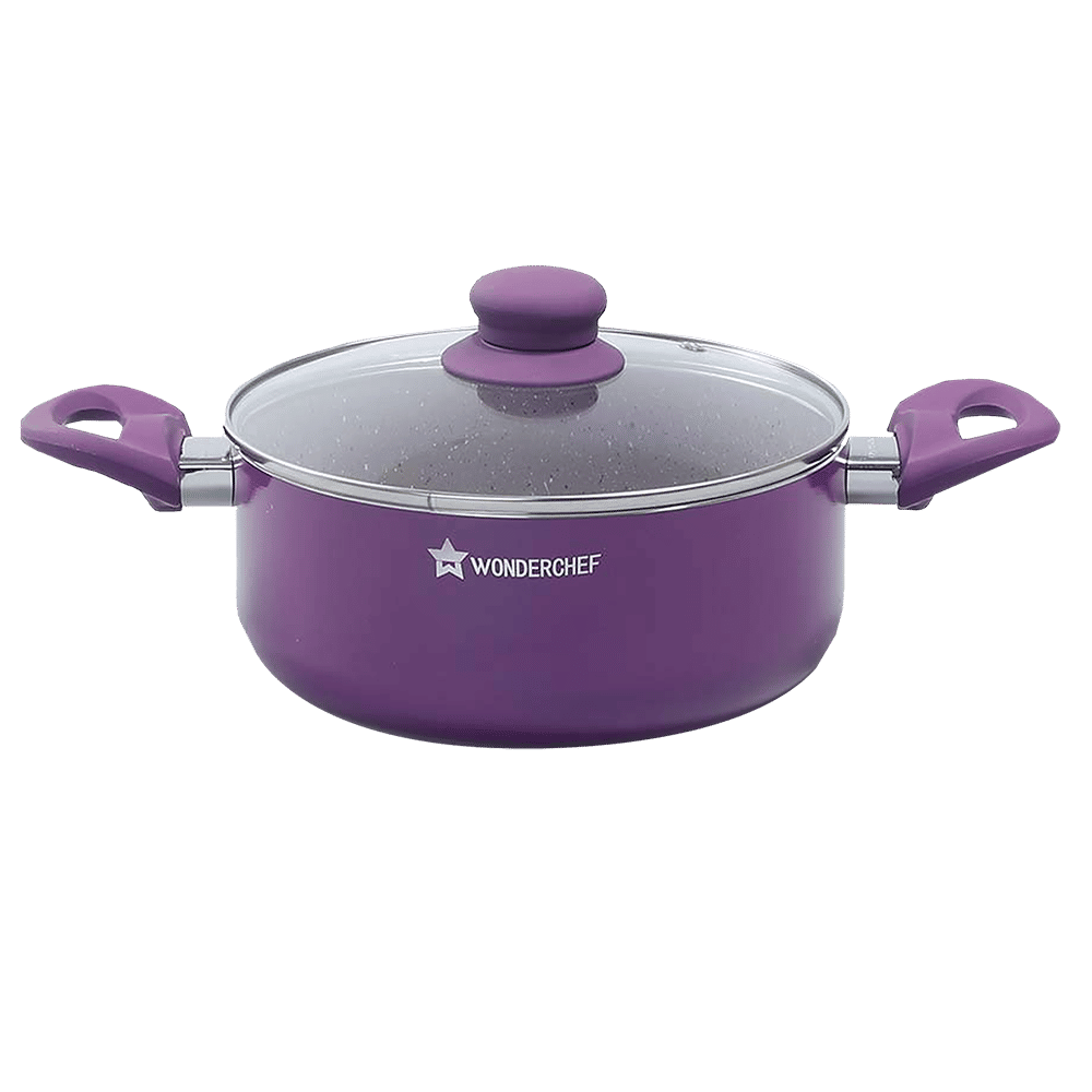 WONDERCHEF Royal Velvet Casserole with Lid (Non-Stick Coating, 63152349, Purple)