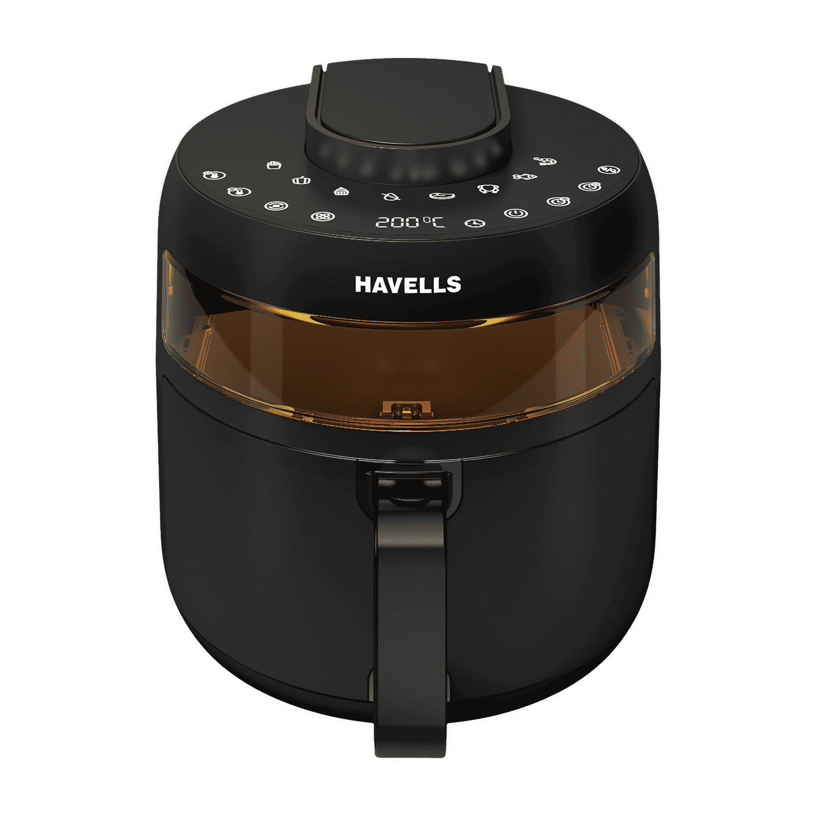 HAVELLS Prolife Crystal 5L 1500 Watt Digital Air Fryer with 8 Preset Options (Black)