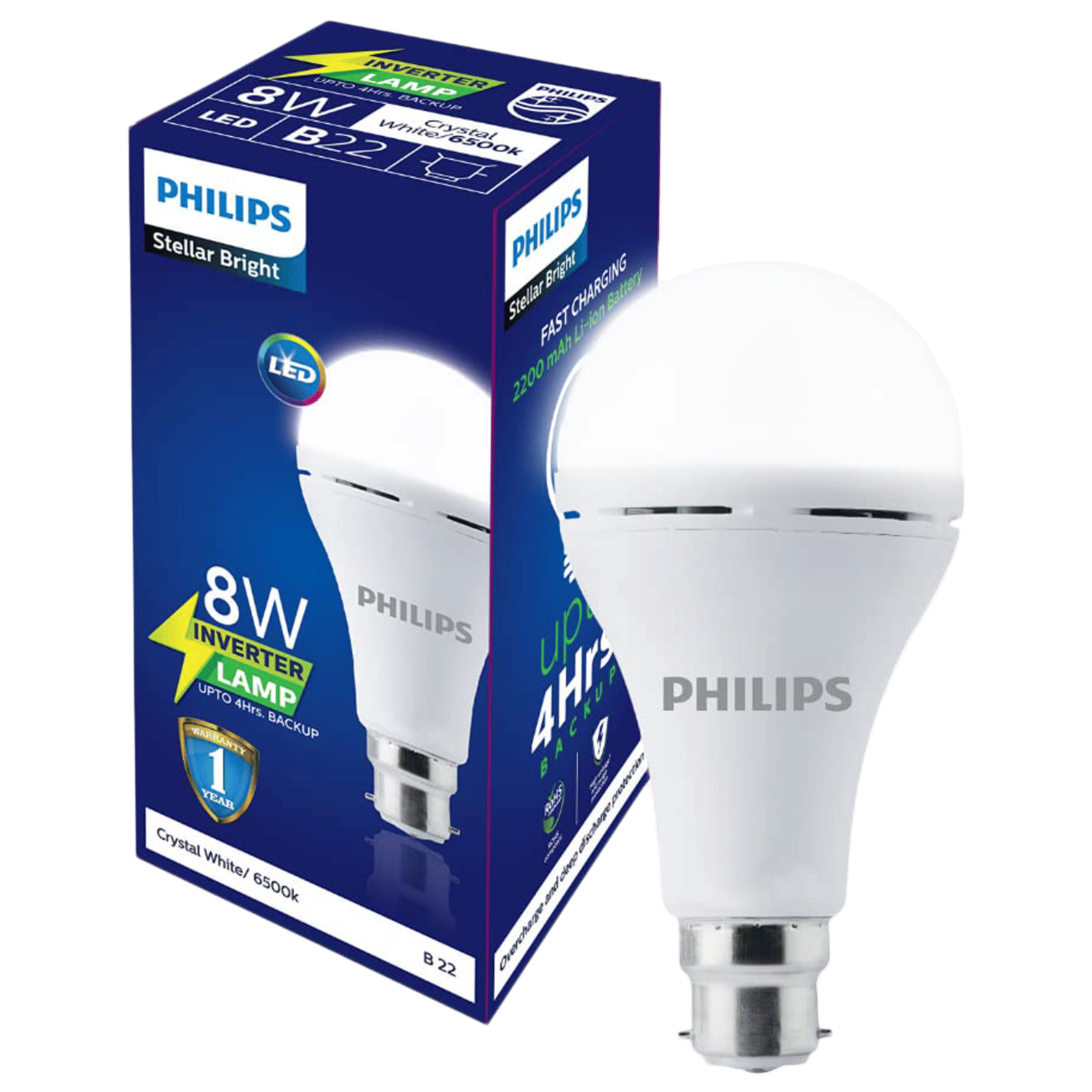 PHILIPS Stellar Bright 8 Watts LED Bulb (700 Lumens, 929003509213, Cool Day Light)