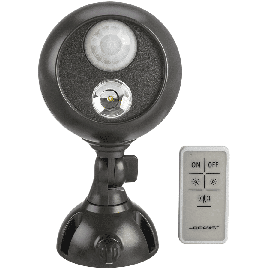 MR BEAMS Electric Powered 50 Watt Remote Control Motion Sensor Smart Light (MB371, Black)