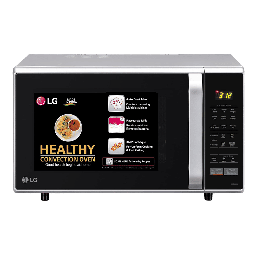 LG 28L Convection Microwave Oven with Diet Fry (MC2846SL, Silver)