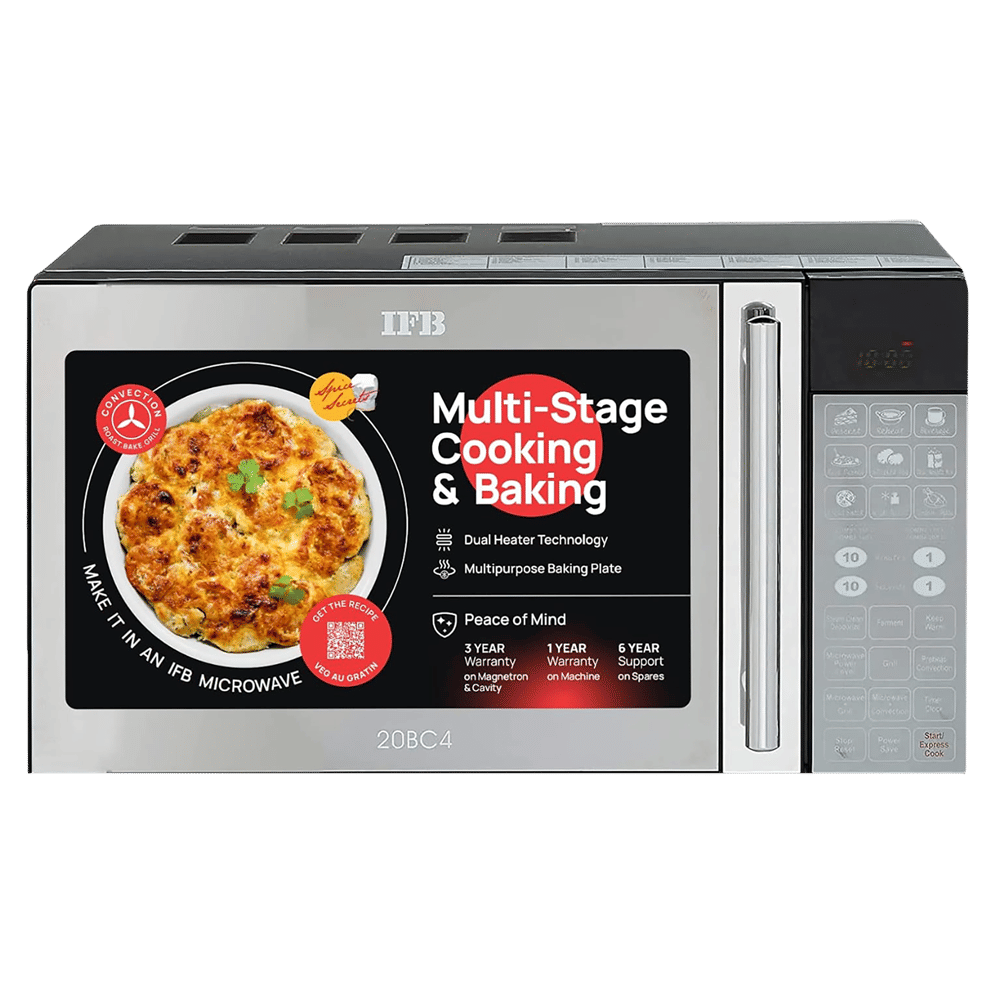 IFB 20L Convection Microwave Oven with 71 Autocook Menus (20BC4, Black)