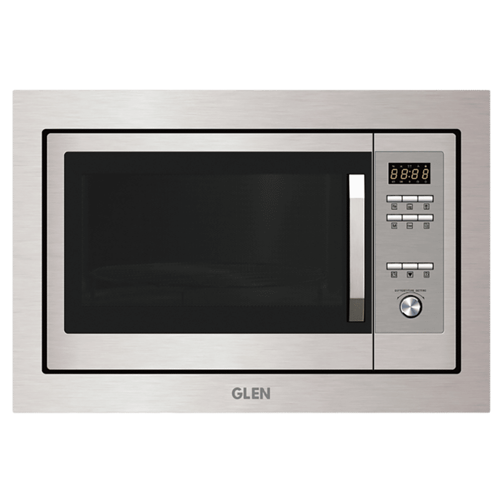 GLEN MO 677 25L Built-in Microwave Oven with 6 Autocook Menus (GL 677 Plus, Silver)