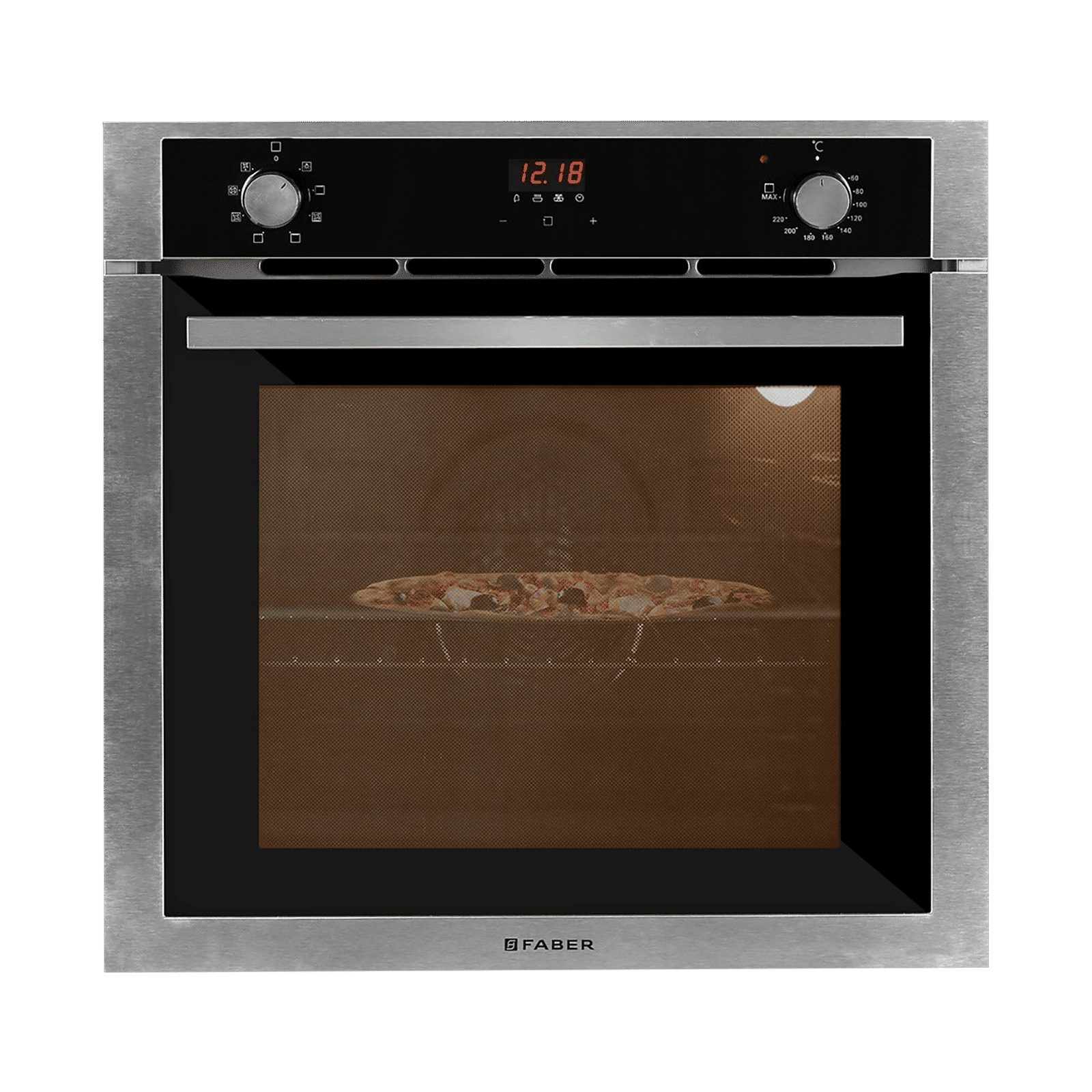 FABER FBIO 8F 80L 60cm Built-in Microwave with 4 Autocook Menus (FBIO 80L 8F, Black)