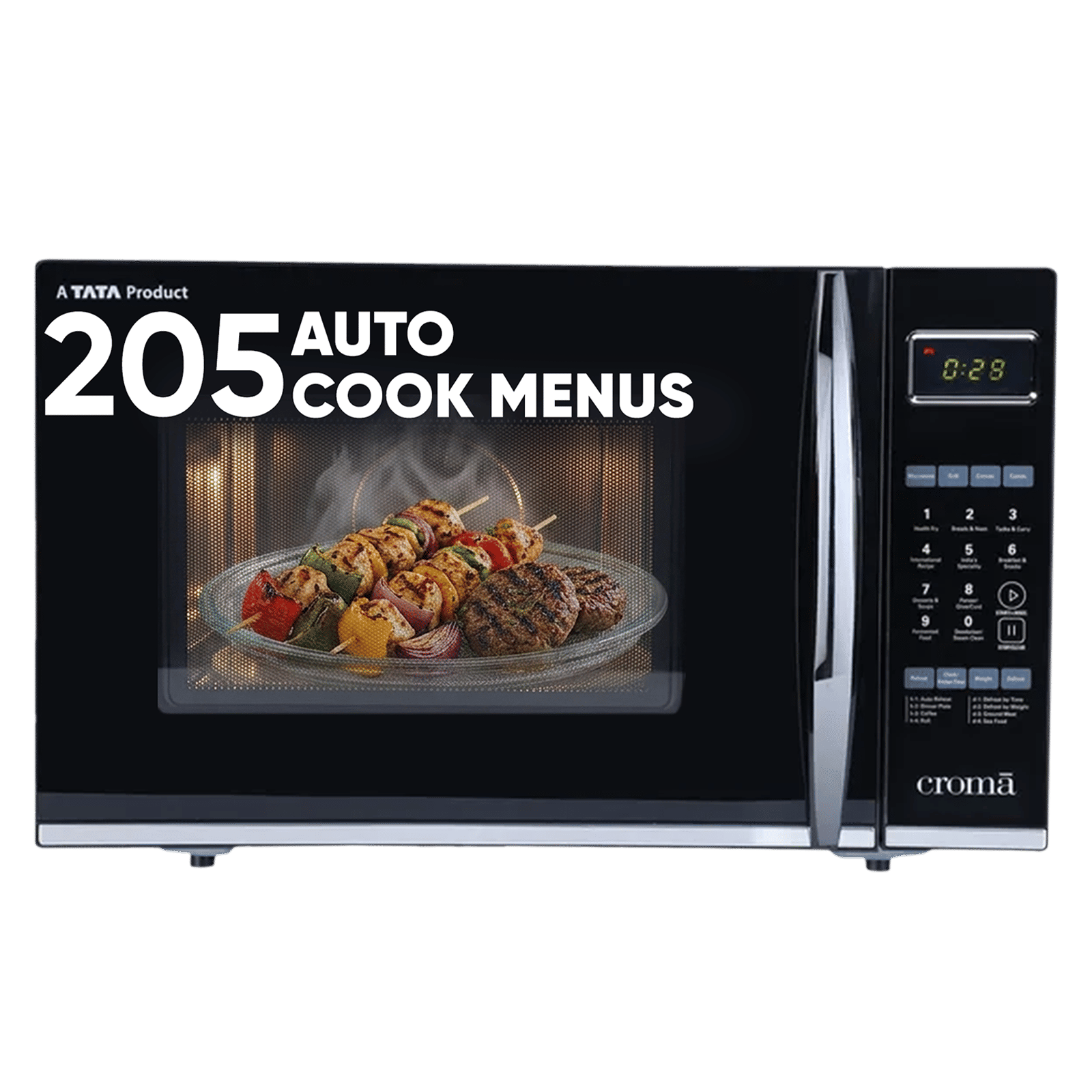 Croma 30L Convection Microwave Oven with 305 Autocook Menu (CRAM0152, Black)