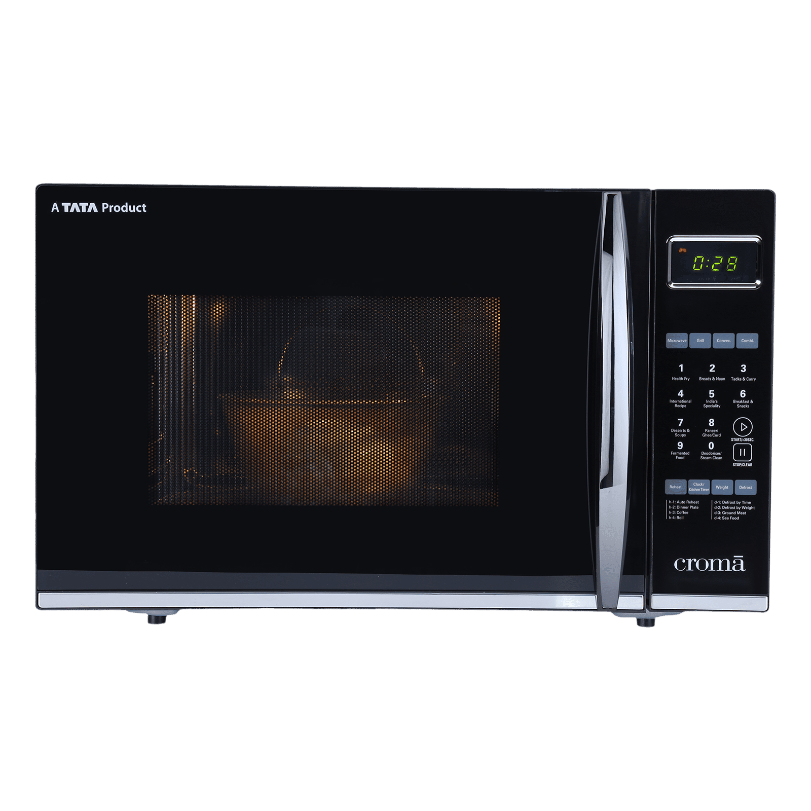 Croma 30L Convection Microwave Oven with 305 Autocook Menu (CRAM0152, Black)