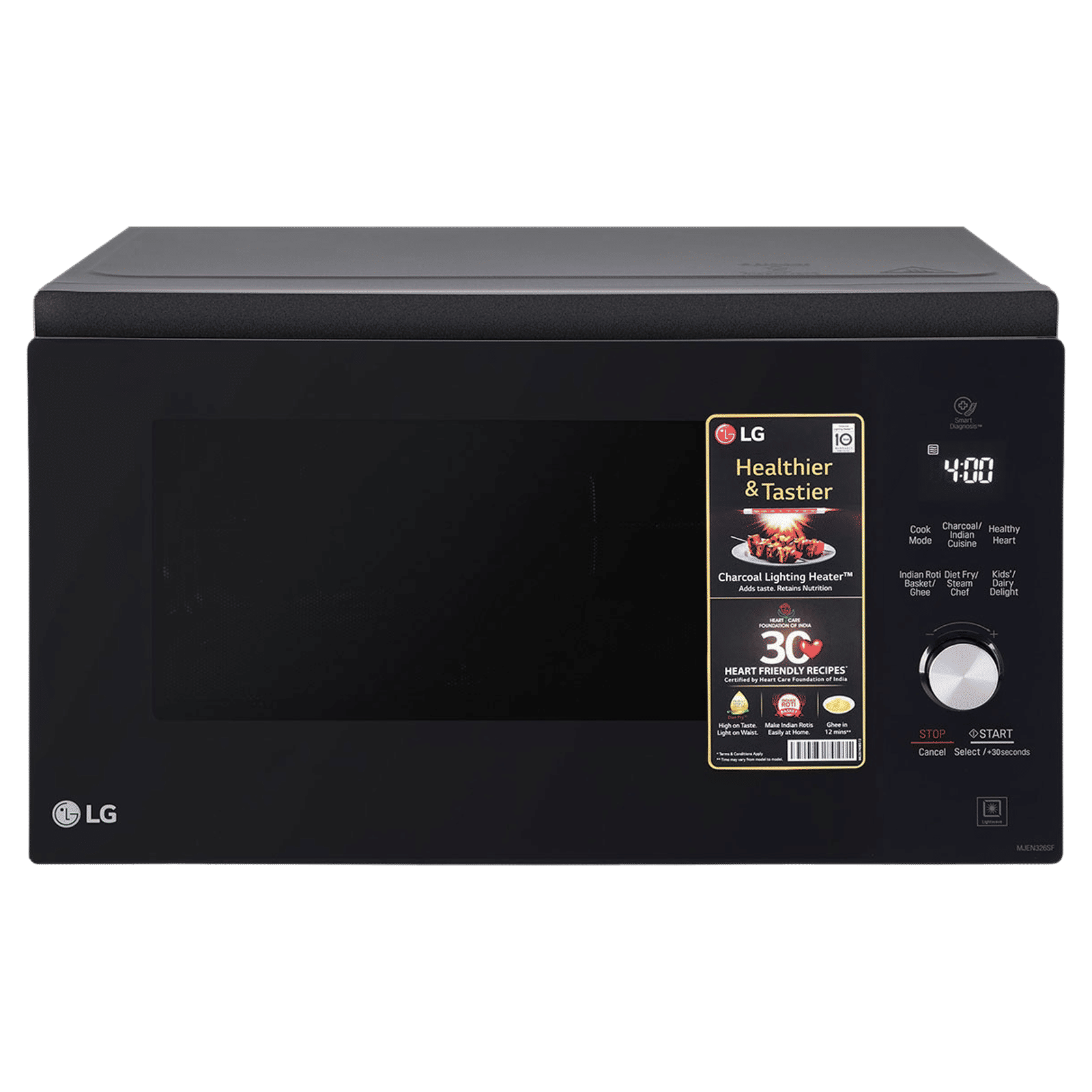 LG 32L Convection Microwave Oven with Charcoal Technology (MJEN326SF.DBKQILN, Black)