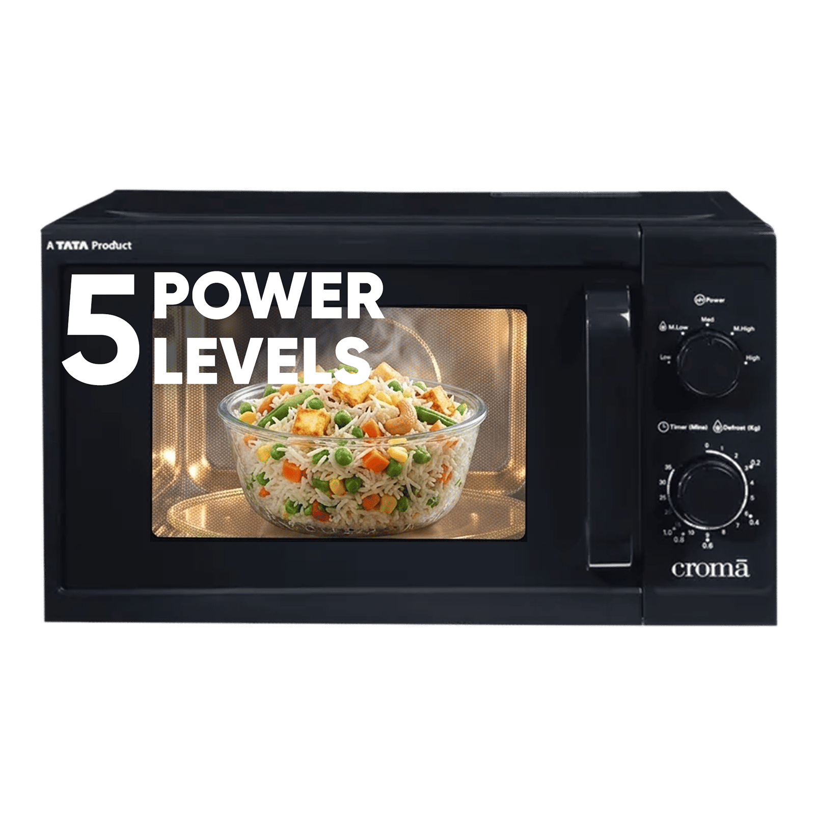 Croma M20 20L Solo Microwave Oven with Temperature Sensor (CRAM2026, Black)