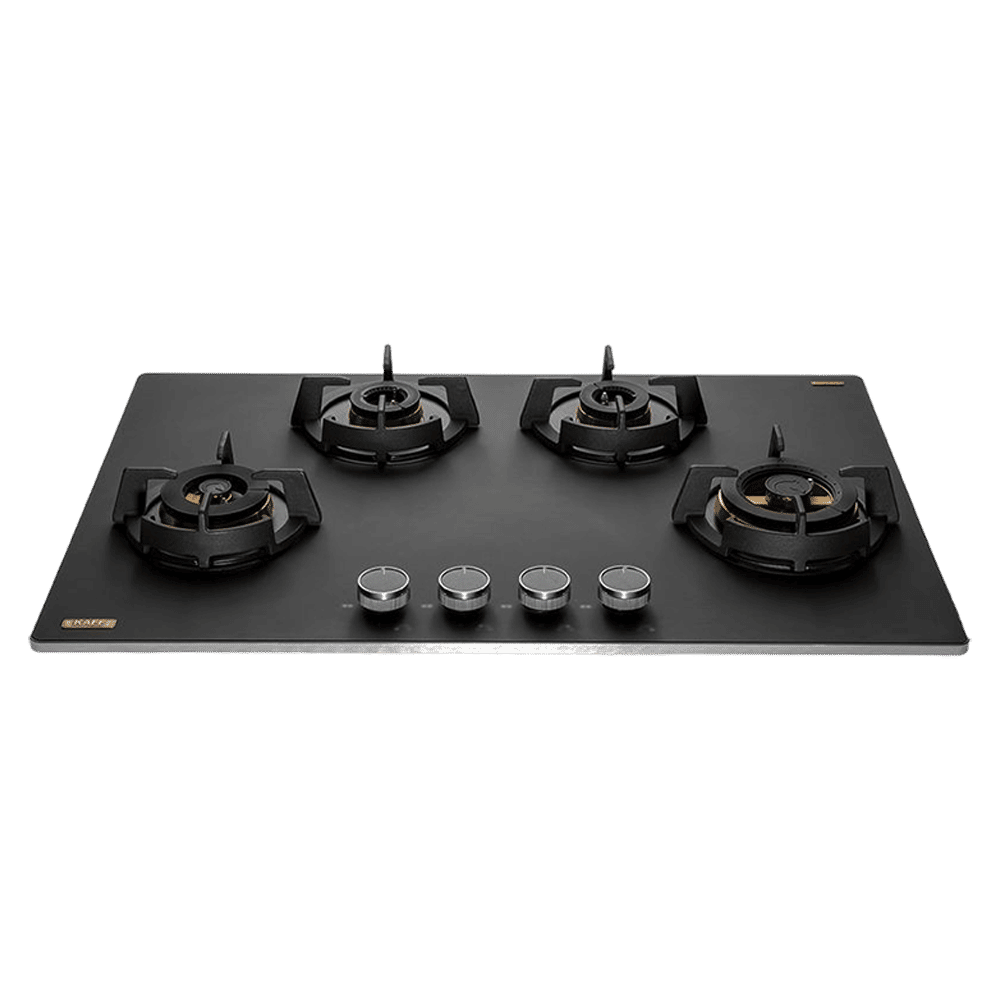 KAFF MSM 804 Toughened Glass Top 4 Burner Automatic Hob (Flame Failure Device, Black)