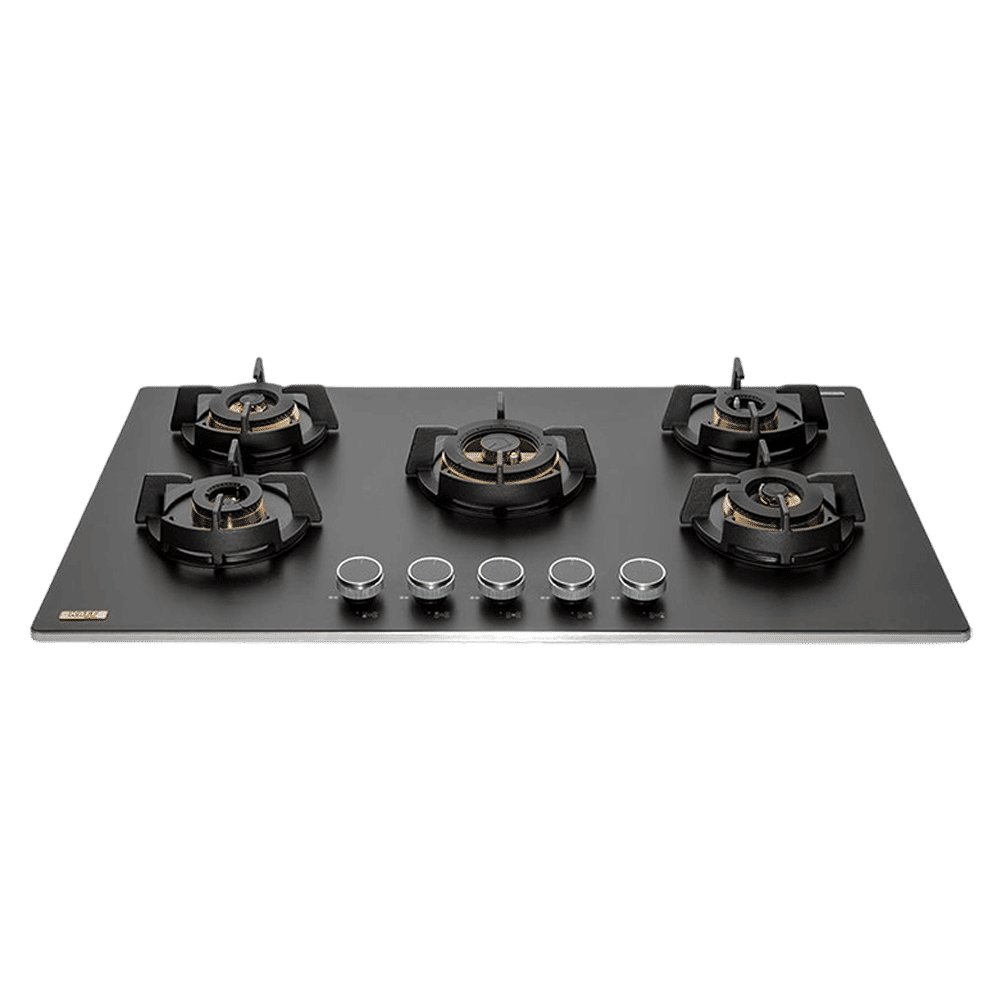 KAFF MSM 865 Glass Top 5 Burner Automatic Hob (Flame Failure Device, Black)