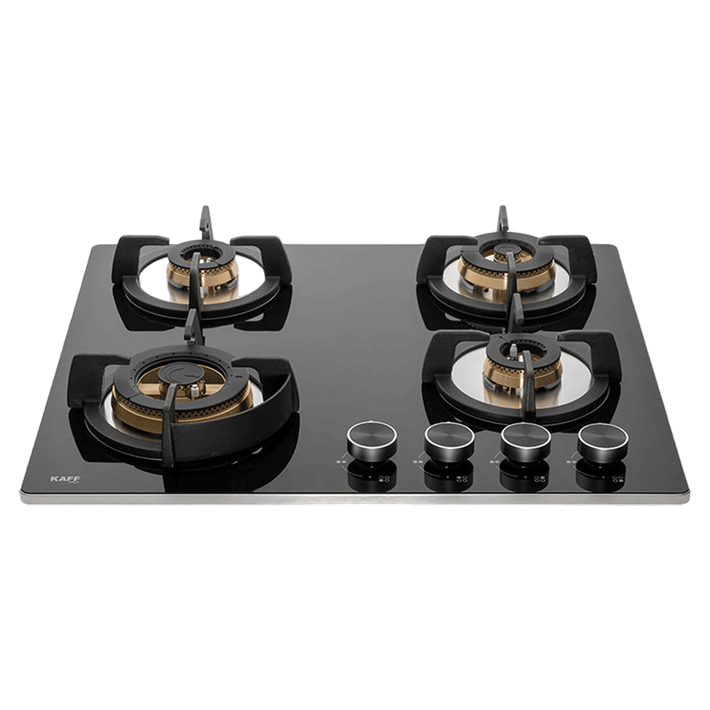 KAFF BLH-F 604 Tempered Glass Top 4 Burner Automatic Electric Hob (Flame Failure Device, Black)