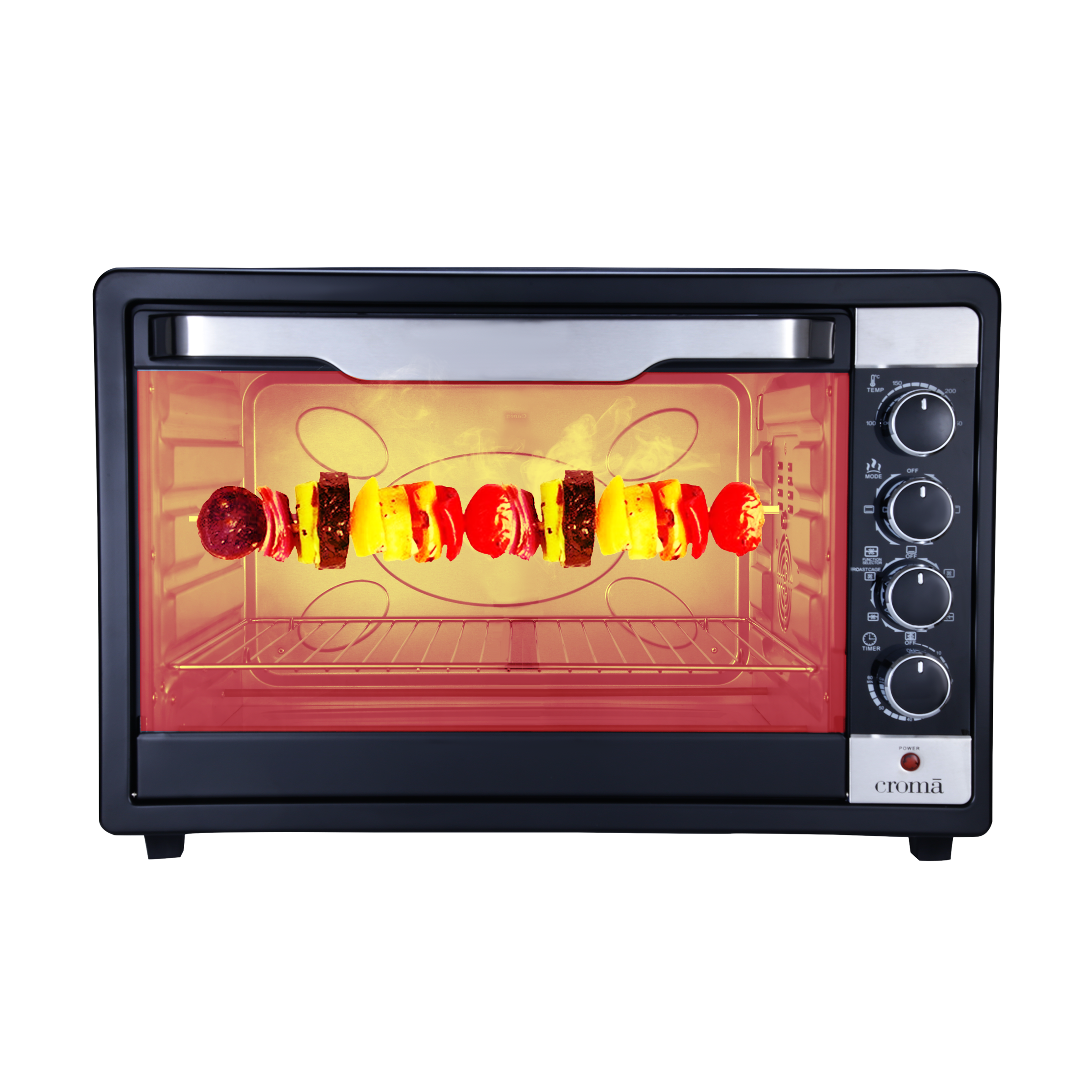 Croma 63L Oven Toaster Grill with 4 Stage Heating Function (Black)