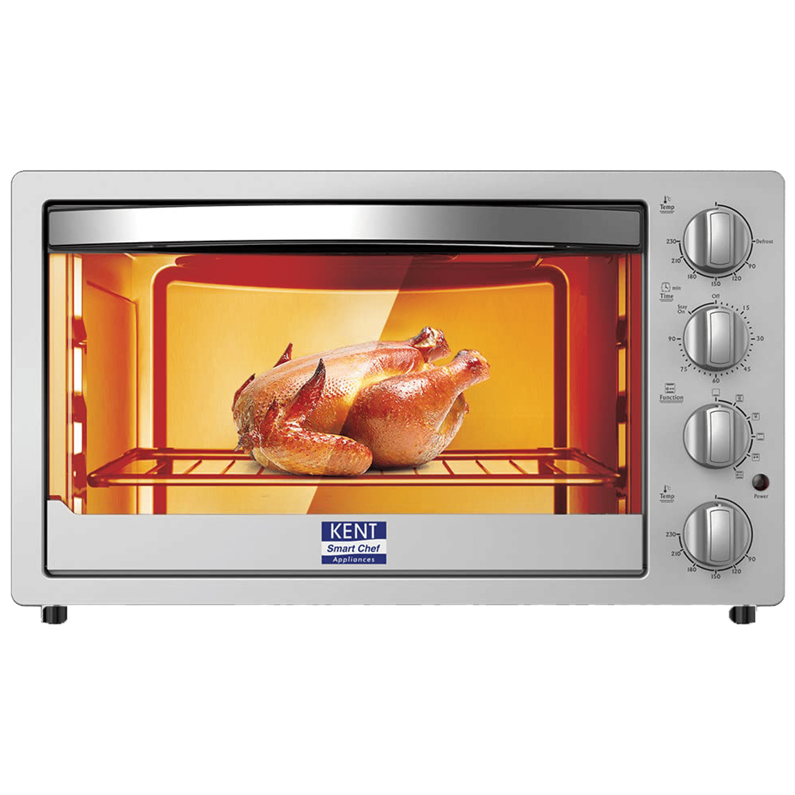 KENT 42L Oven Toaster Grill with Rotisserie & Convection Function (16080, Silver)