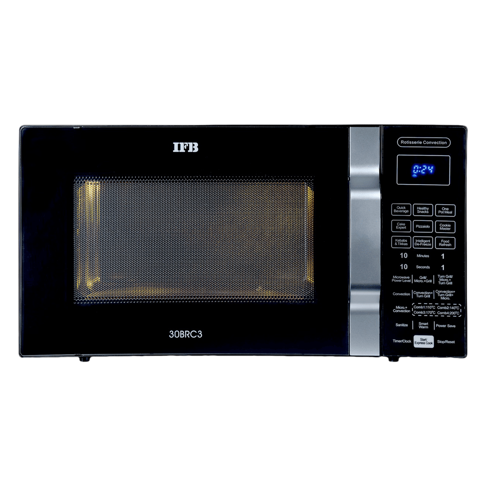 IFB 30L Convection Microwave Oven with 101 Autocook Menus (30BRC3, Black)