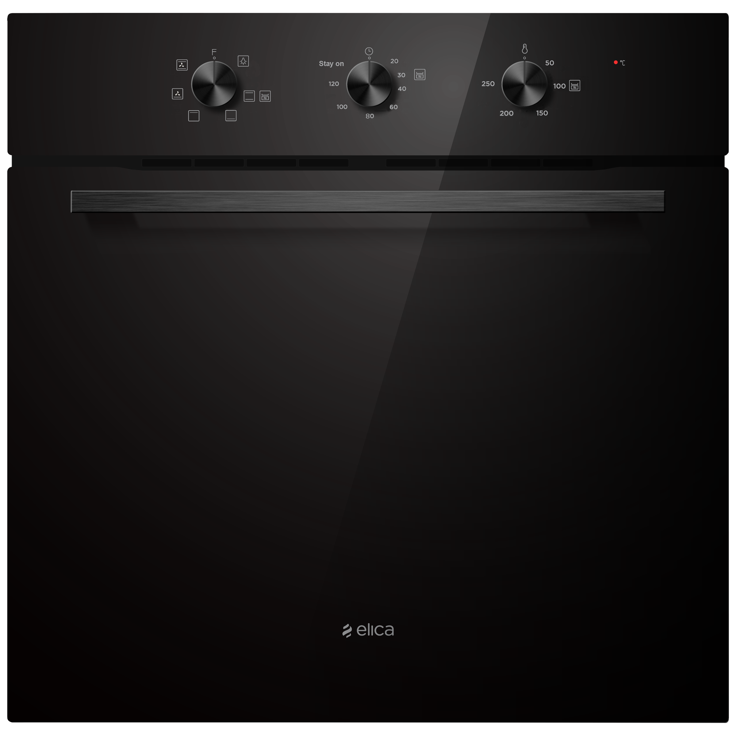 elica 880 MMF 80L 60cm Built-in Electric Oven with 7 Cooking Function, with Enamel Cavity (3554, Black)