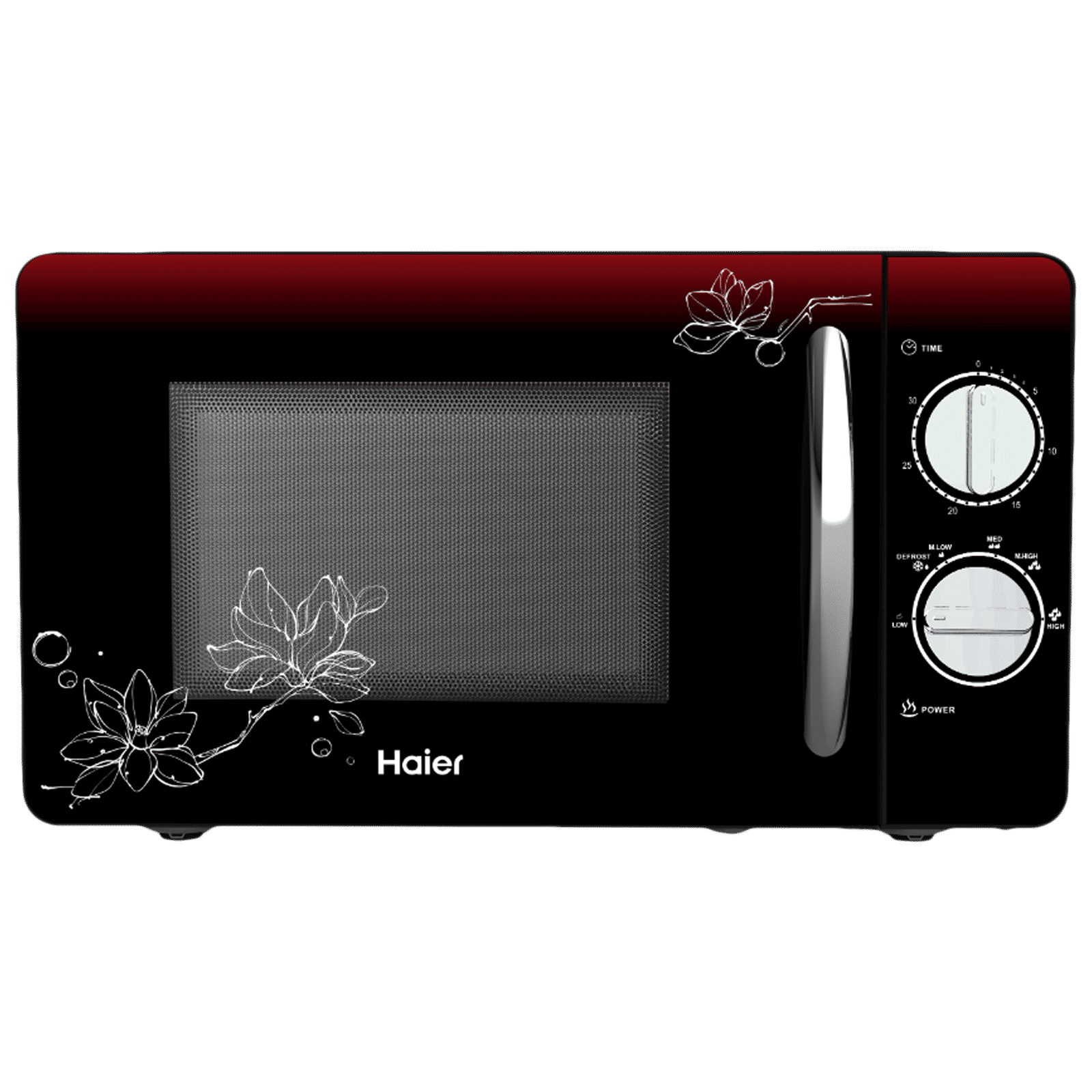 Haier 20L Solo Microwave Oven with Painted Cold Roll Steel Cavity (Black)