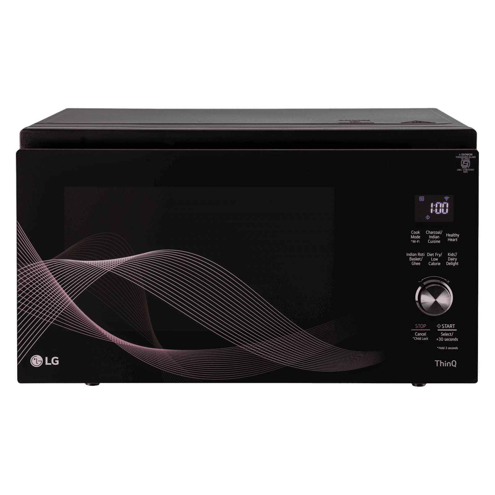 LG 32L Charcoal Convection Microwave Oven with Wi-Fi Support (MJEN326UHW, Black)