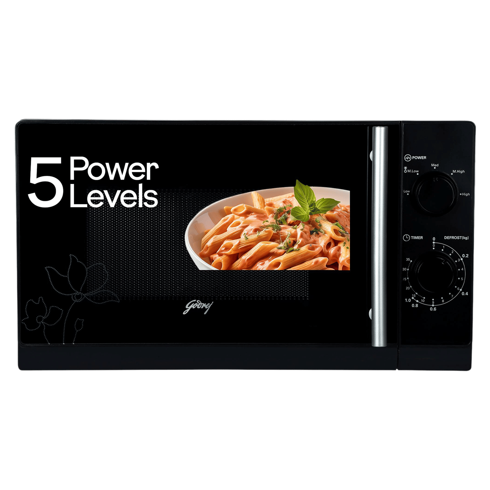 Godrej 20L Solo Microwave Oven with Powder Coated Cavity (GMX 20SA2 BLM, Black)