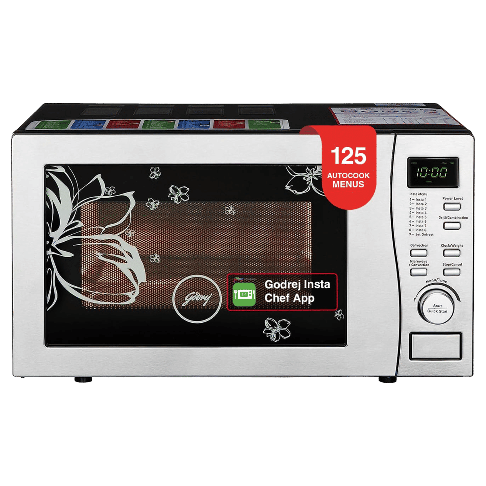 Godrej 19L Convection Microwave Oven with 4 Step Cooking (GMX 519 CP1 PZ , White Rose)