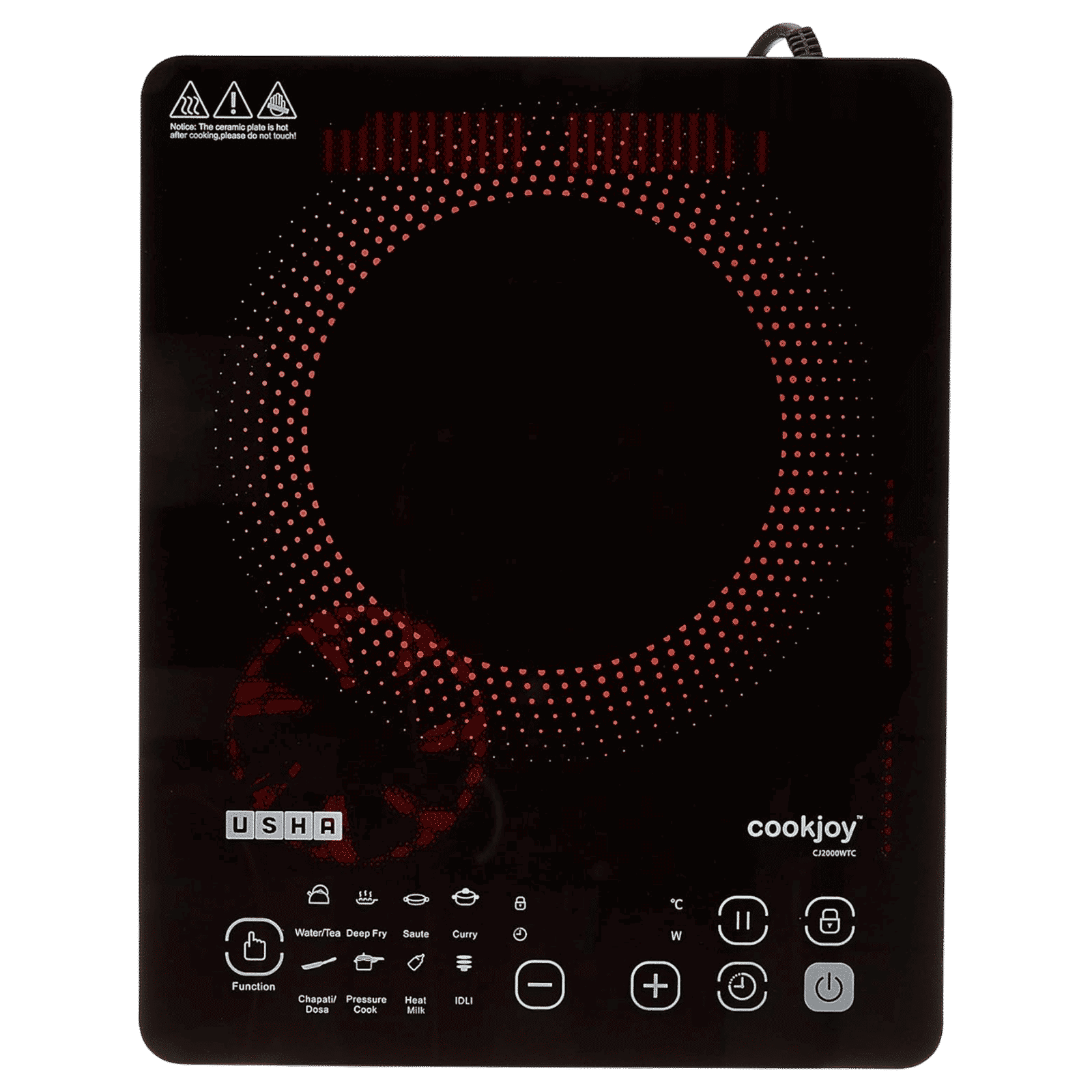 USHA Cookjoy 2000W Induction Cooktop with Touch Control