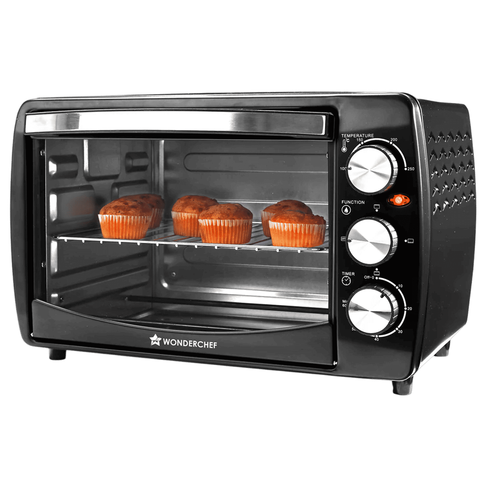 WONDERCHEF 19L Oven Toaster Grill with Customised Time & Temperature Control (63155033, Black)